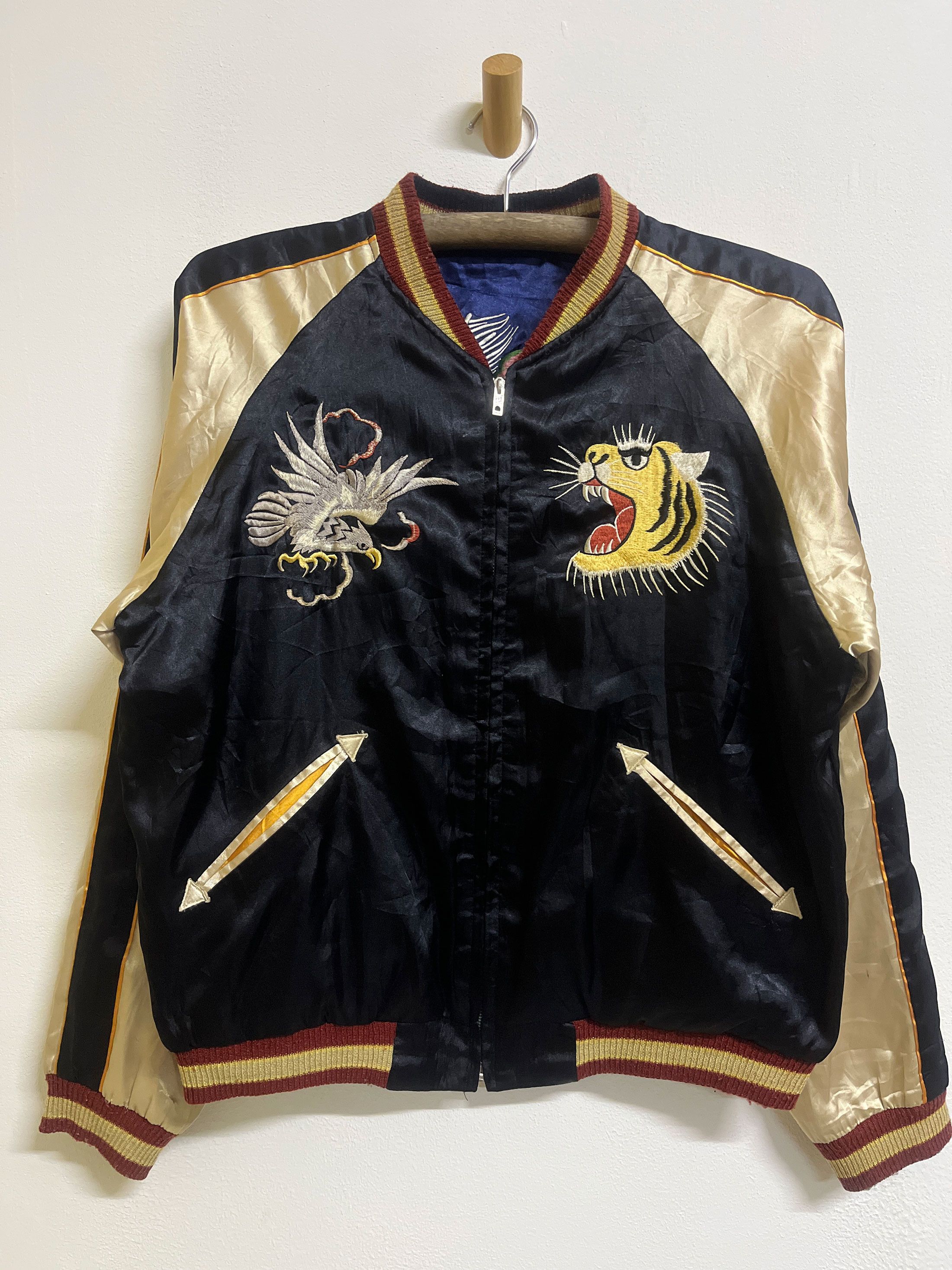 Japanese Brand Reversible Toyo Enterprises Sukajan Flight Jacket Size US L / EU 52-54 / 3 - 1 Thumbnail