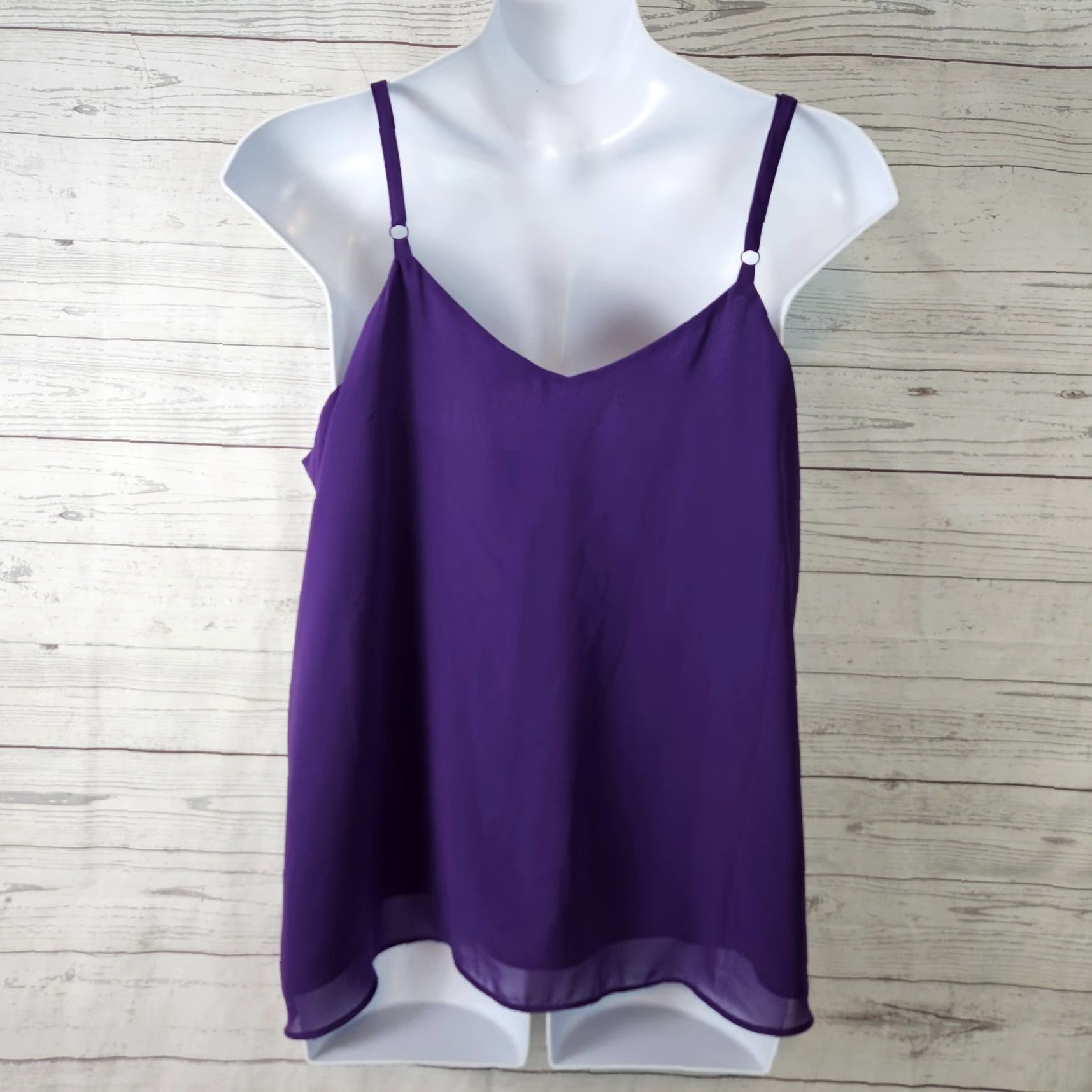 Torrid Torrid Womens Sophie Cami Sz 3 Solid Purple Adjustable Spaghetti Straps Tank Summer Size XXL / US 16-18 / IT 52-54 - 3 Thumbnail