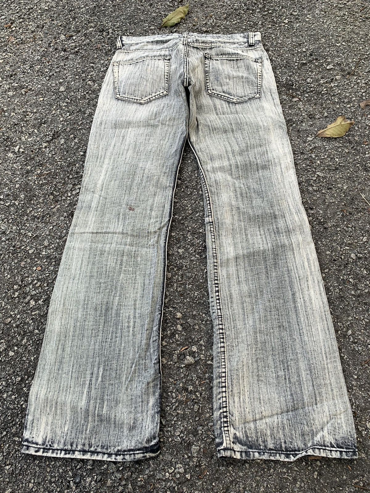 If Six Was Nine × Japanese Brand × Le Grande Bleu (L.G.B.) FLARE IMPULSE PLEASURE FUNNY DEVIL SKULL DISTRESSED PANTS☠️🎌 Size US 33 - 4 Thumbnail