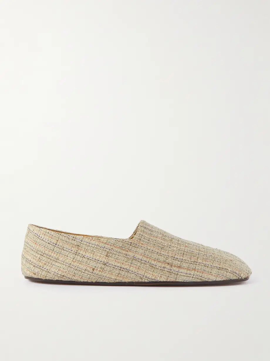 Loro Piana o1srvl11e0225 Andria Canvas Slippers in Beige Size US 6 / IT 36 - 1 Thumbnail