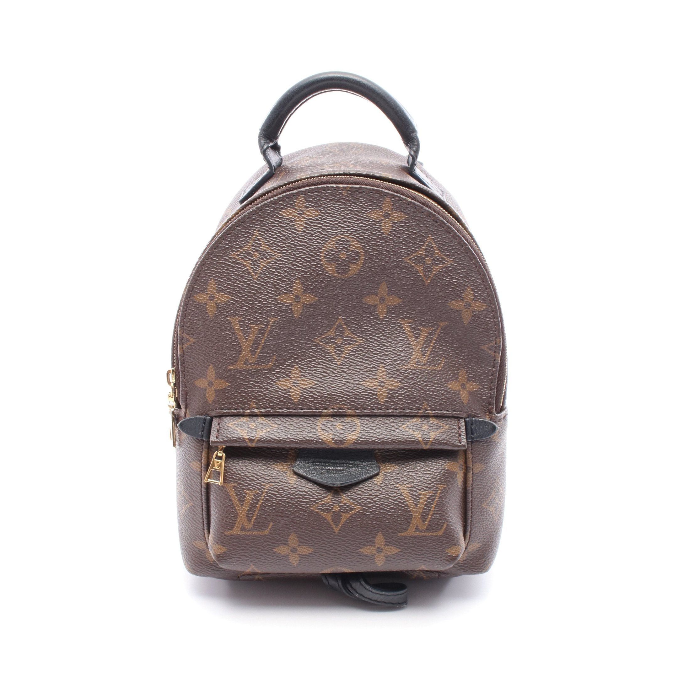 Louis Vuitton Louis Vuitton Palm Springs Backpack Mini Monogram Rucksack Leather Brown Black Size ONE SIZE - 1 Thumbnail