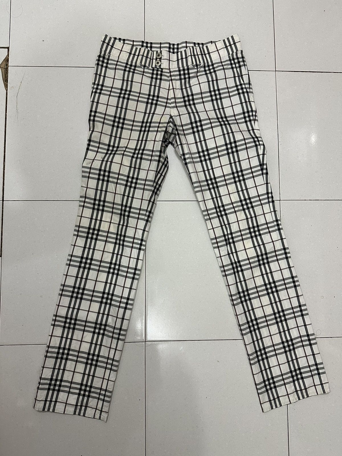 Burberry × Vintage Burberry Nova Check Pants Size 33 Size US 33 - 4 Thumbnail