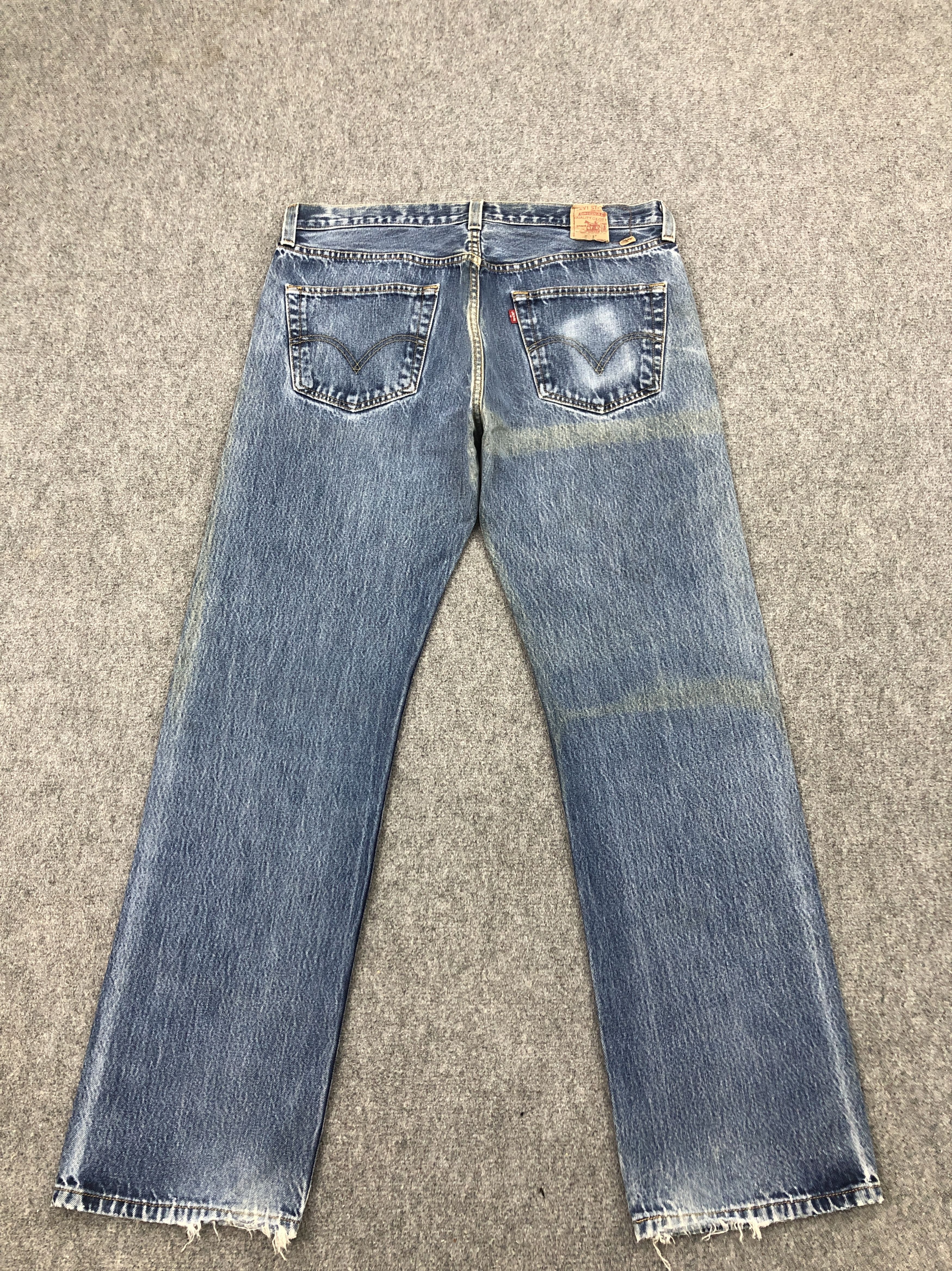 Levi's × Vintage Faded Blue Vintage 90s Levis 501 Denim Jeans Size US 35 - 3 Thumbnail