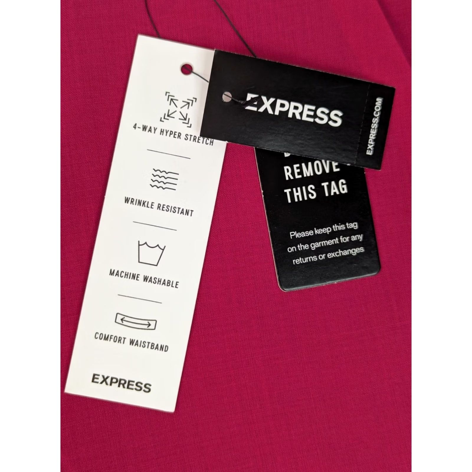 Express Express Wool Blend Stretch Twill Hi Rise Pants Women 34 Pink Size 24" / US 00 / IT 34 - 2 Thumbnail