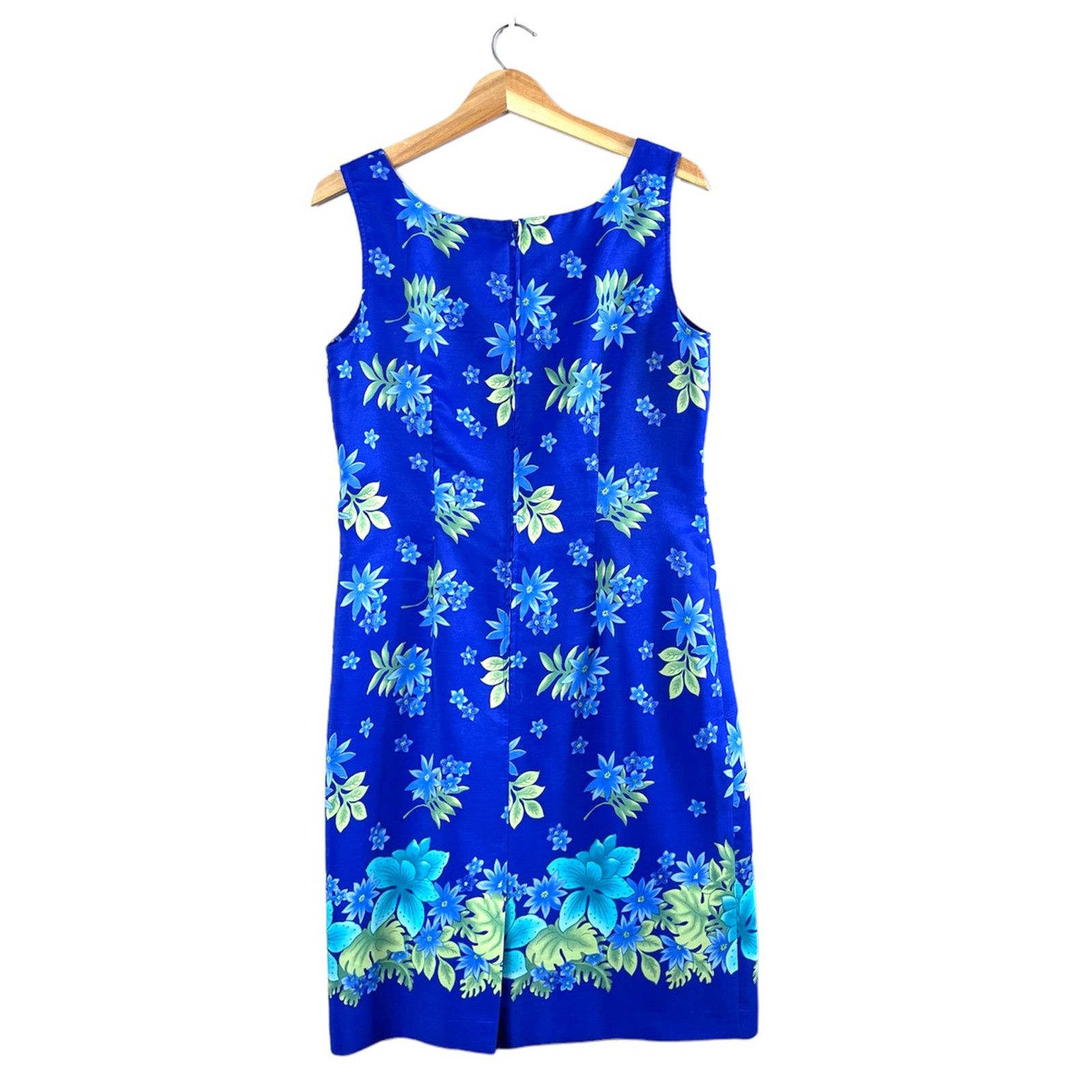 Vintage Women's Vintage Blue Floral Sag Harbor Dress 10 Size L / US 10 / IT 46 - 2 Thumbnail