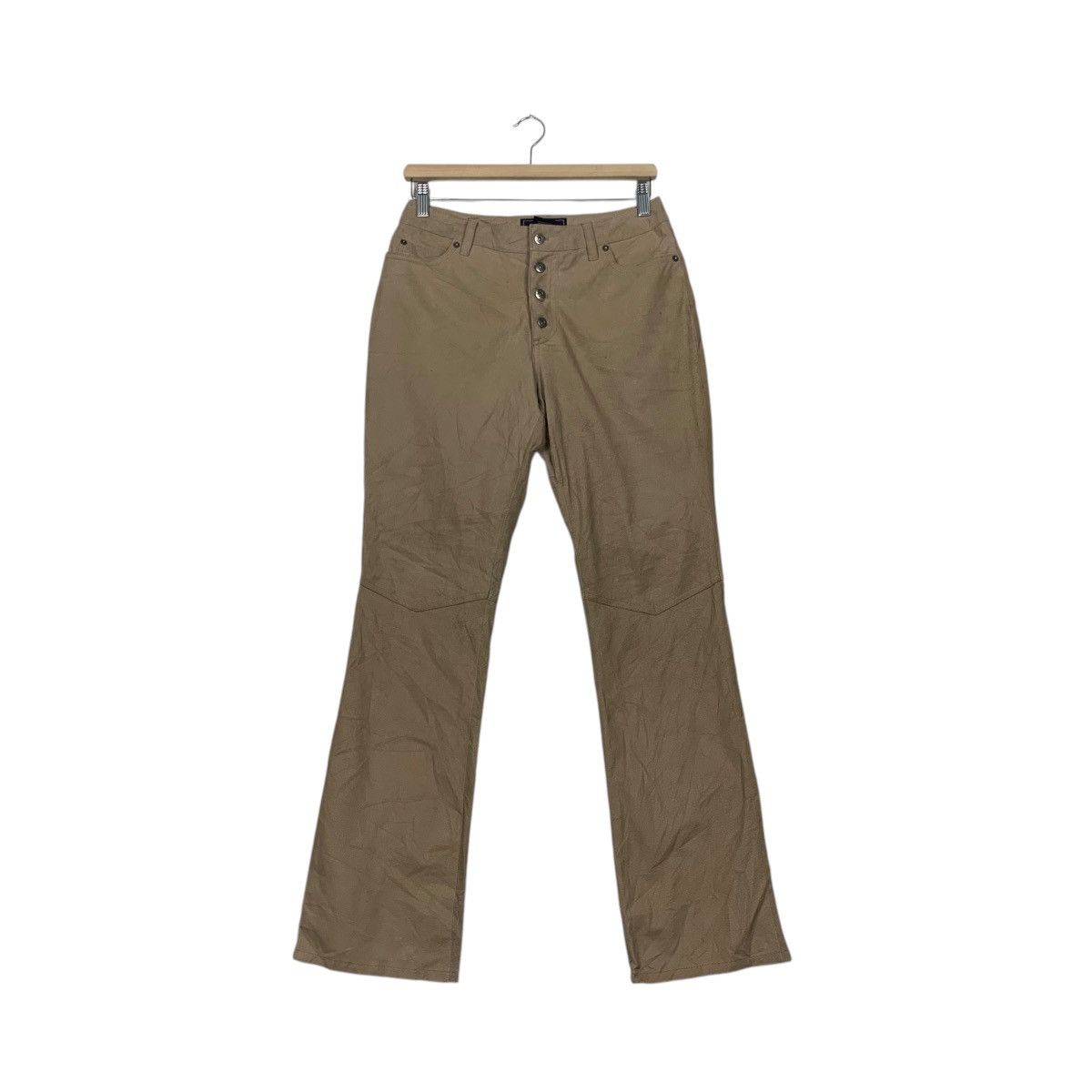 Genuine Leather ROUTE 66 Genuine Leather Pants Fly Button W28 #2168-C96 Size 28" / US 6 / IT 42 - 1 Thumbnail