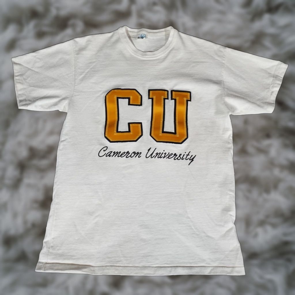 Vintage VINTAGE Artex Cameron University Embroidered T-Shirt Mens S White 70s 80s Size US S / EU 44-46 / 1 - 1 Thumbnail