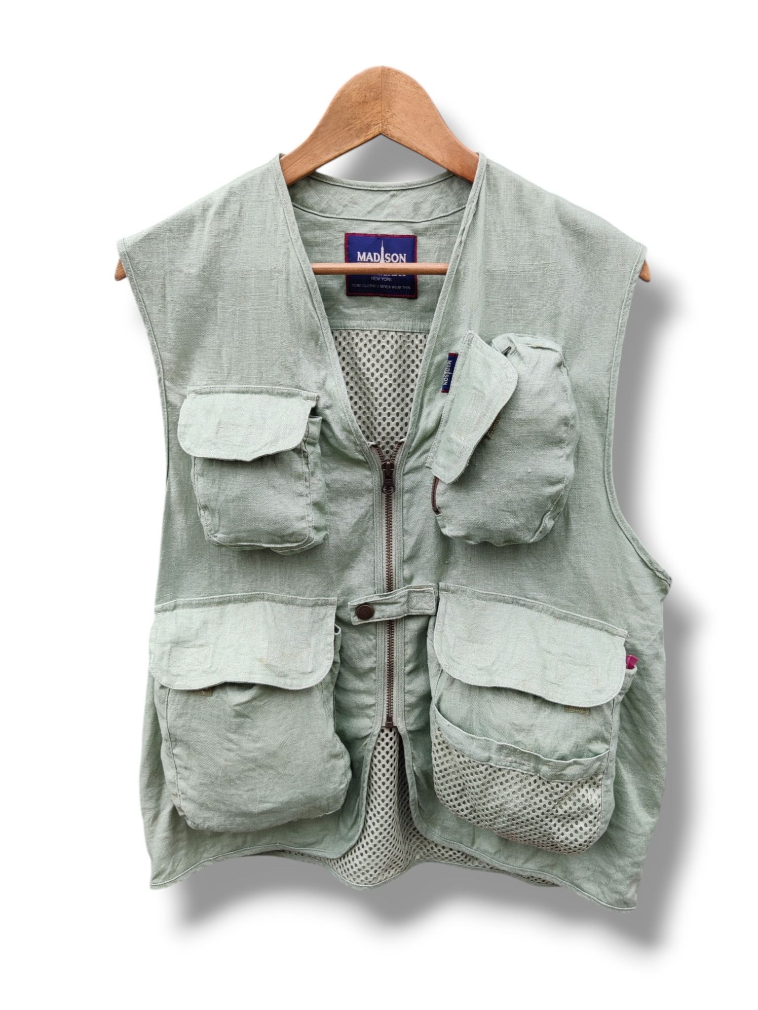 Japanese Brand Vintage Madison Walker Tactical Fish Net Vest Jacket Size US L / EU 52-54 / 3 - 1 Thumbnail