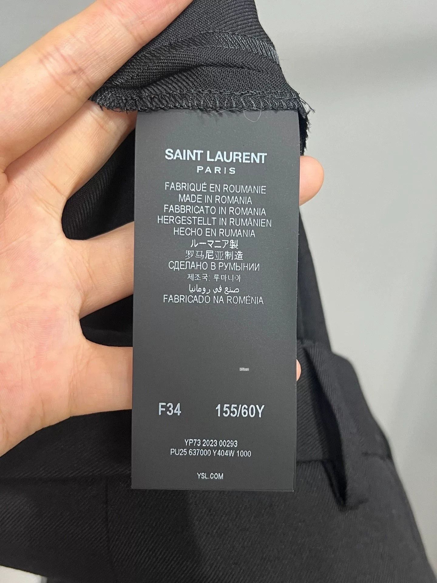 Saint Laurent Paris Saint Laurent Women's Black Straight Trousers Size US XS / EU 42 / 0 - 4 Thumbnail