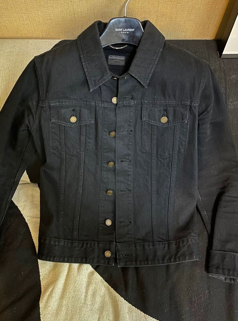 Saint Laurent Paris Slp Black Classic Denim Jacket