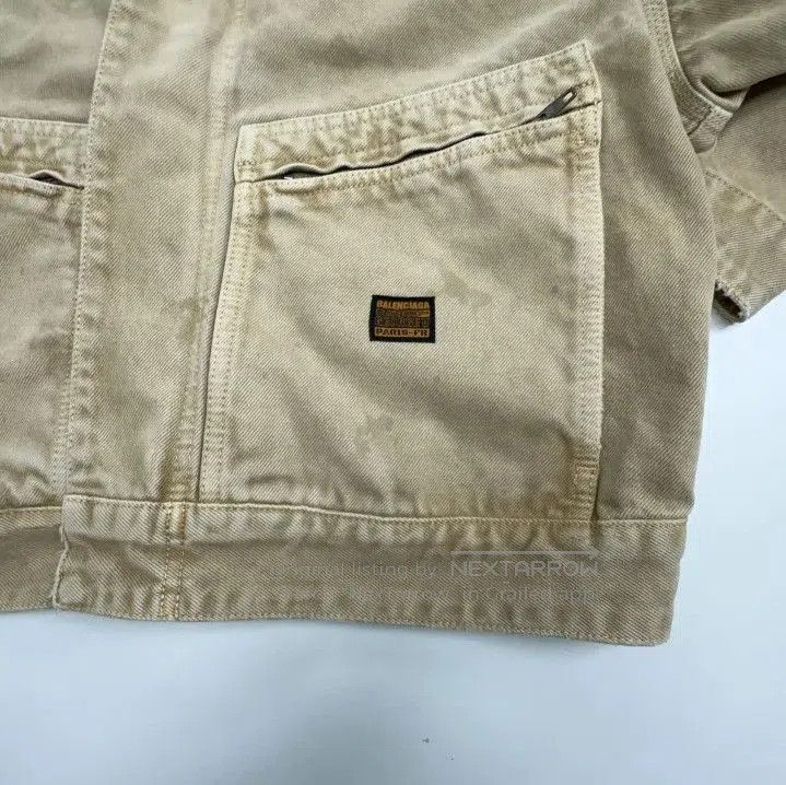 Balenciaga Balenciaga Beige Organic Cotton Cropped Hooded Jacket. Size US M / EU 48-50 / 2 - 3 Thumbnail