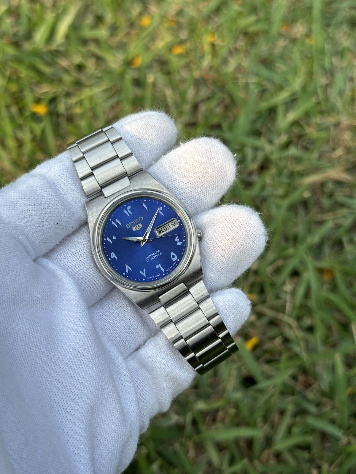 Seiko Seiko 5 Automatic 7009 Japan movement Blue Dial mens Watch Size 36 - 6 Thumbnail