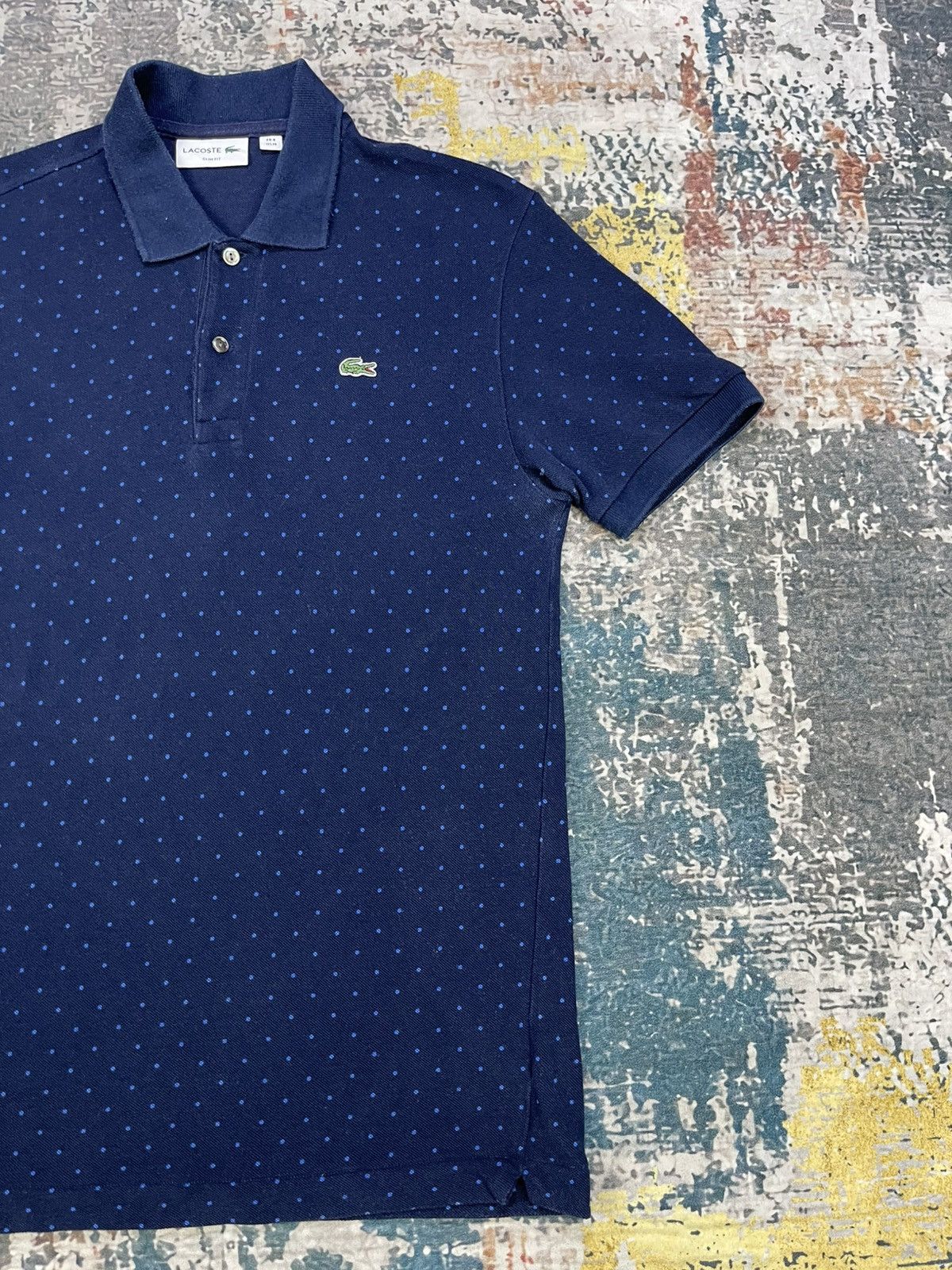 Lacoste Lacoste Polka Dot Slim Fit Polos Size US M / EU 48-50 / 2 - 3 Thumbnail
