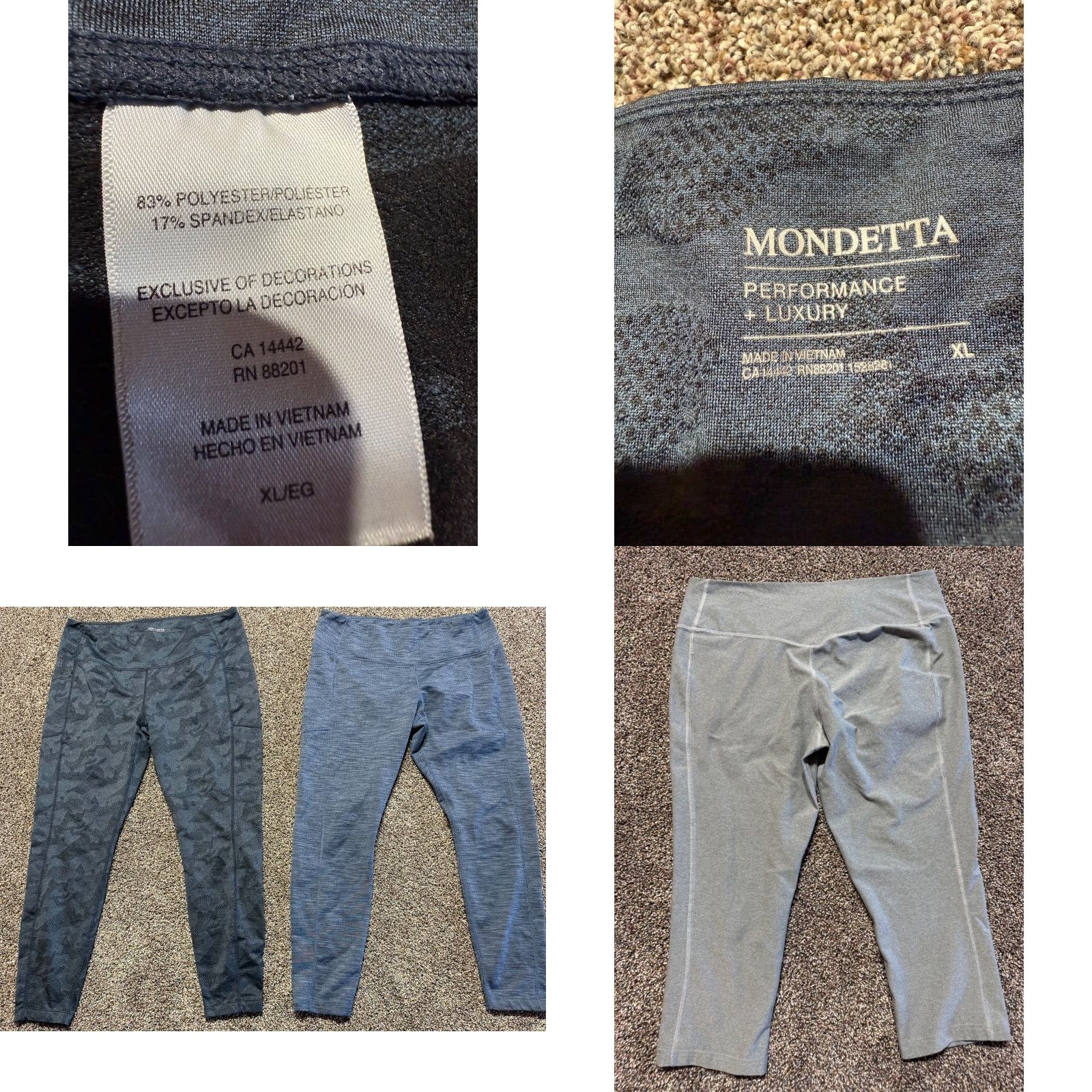 Nike Nike Leggings Women XL Multicolor - 3 Pack - Ankle Style - Brand & Mondetta Size 40" / US 18 - 8 Thumbnail