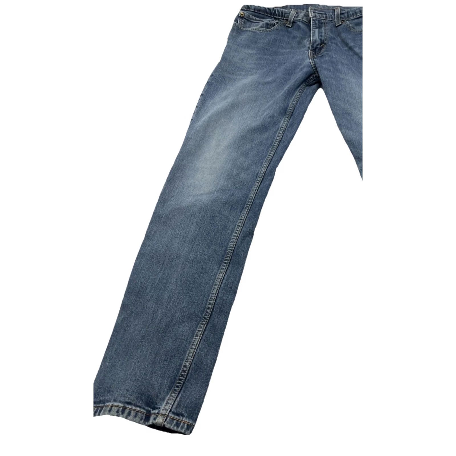 Levi's Levi’s 514 Jeans Men 30x29 Blue Medium Wash Straight Fit Denim Classic Rise Mid Zip Button Size US 30 / EU 46 - 6 Thumbnail