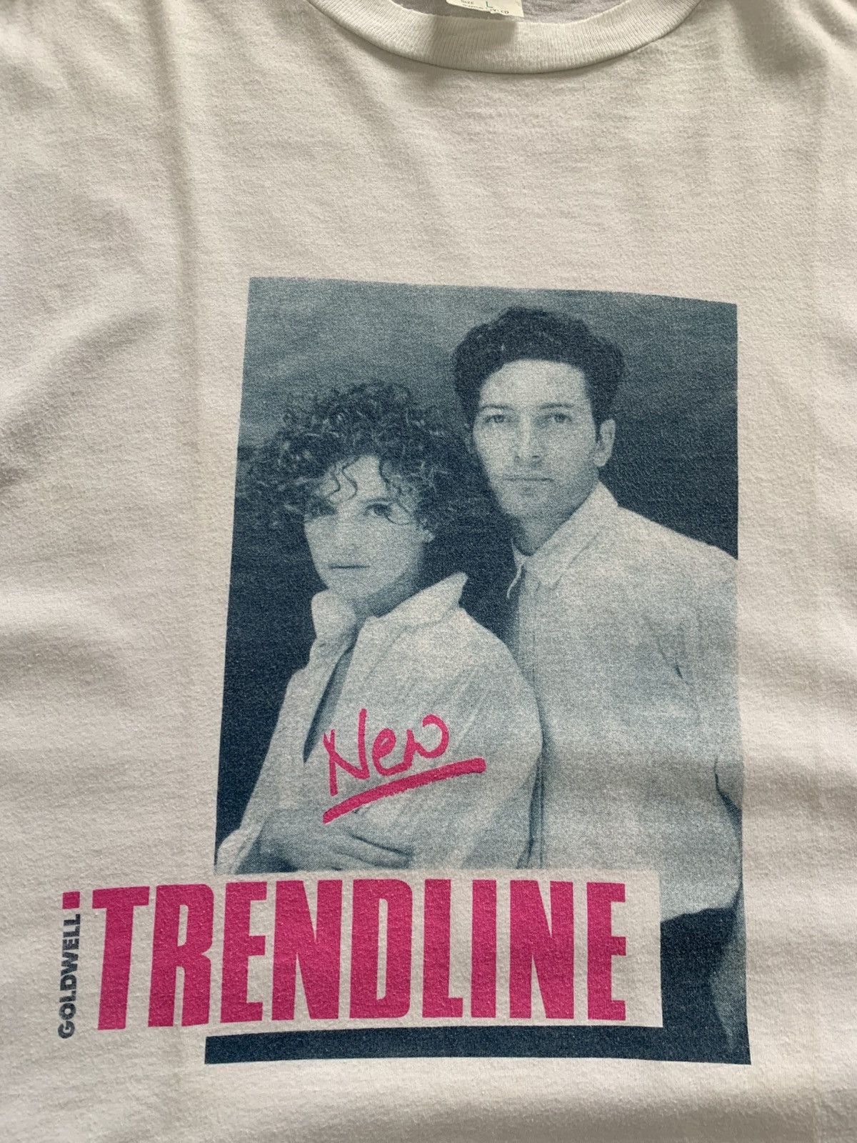 Vintage Vintage New Trendline KATE MOSS White T-Shirt L size Size US L / EU 52-54 / 3 - 3 Thumbnail