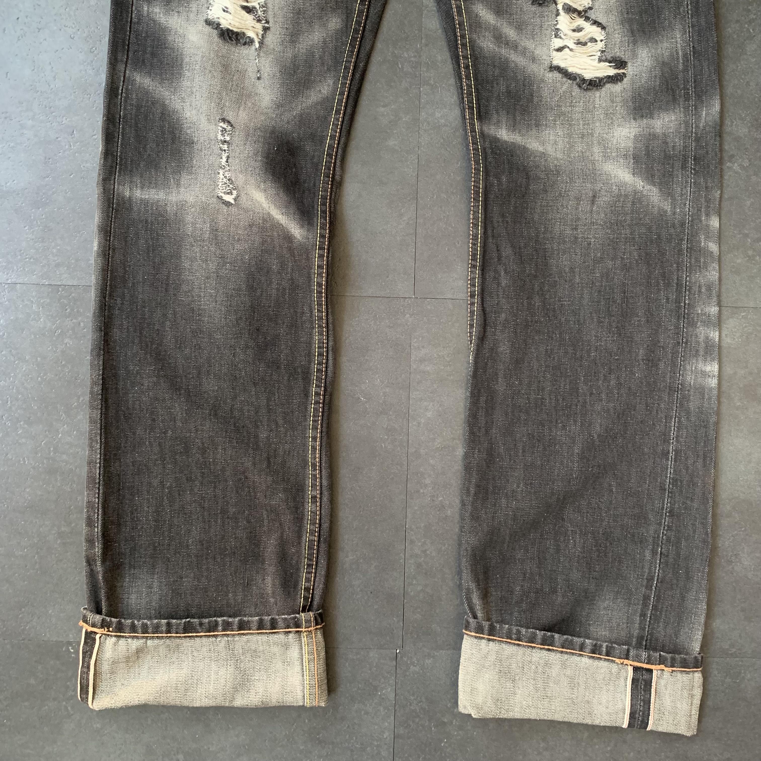 Japanese Brand Hardly Ever's Faded Denim Selvedge Pants Size US 36 / EU 52 - 3 Thumbnail