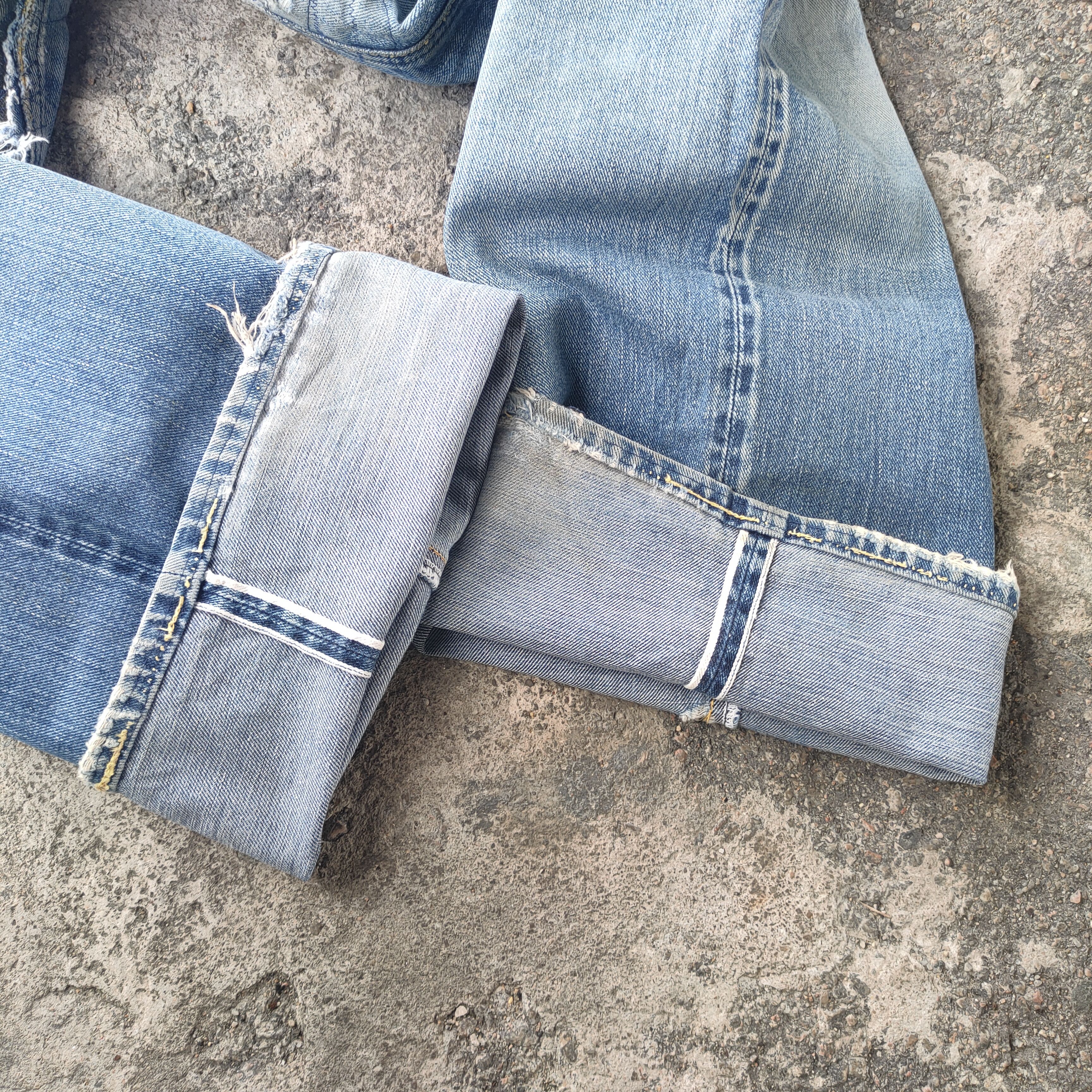 Union LA VINTAGE UNION MADE SELVEDGE FADED RIPPED JEANS DENIM PANTS Size US 34 / EU 50 - 12 Thumbnail