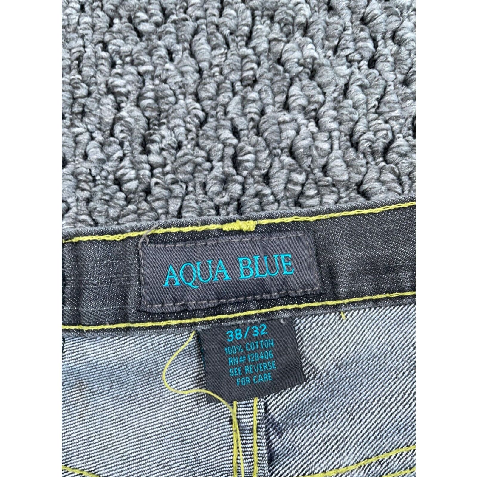 Vintage VINTAGE Y2K Men's Baggy Fit Jeans 38/32 Dark Gray Denim Loose Straight 90s Grunge Retro Size US 37 - 3 Thumbnail