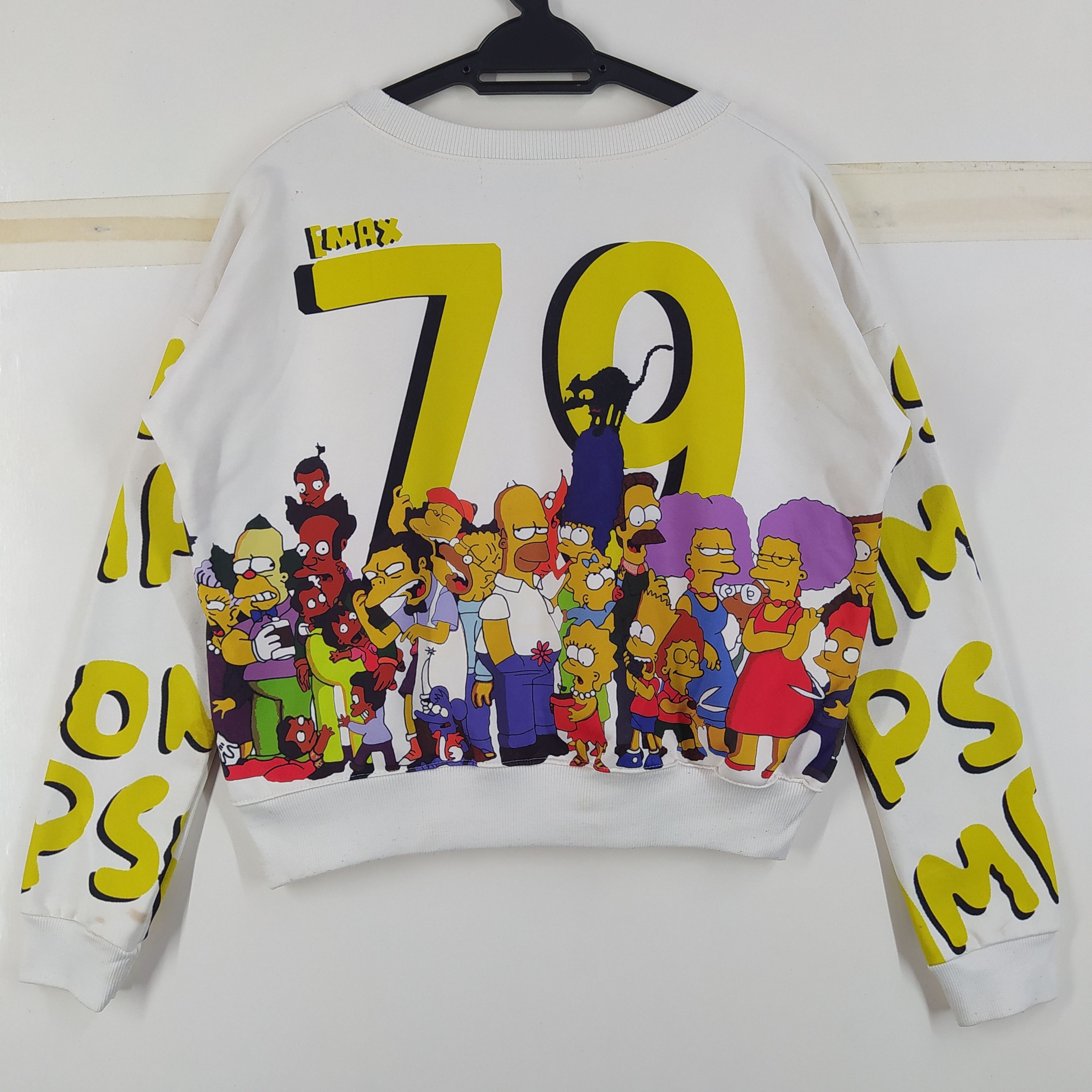 Designer × Vintage Vintage EMAX The Simpsons Crop Top Big Print Big Logo Rare Size US M / EU 48-50 / 2 - 9 Thumbnail