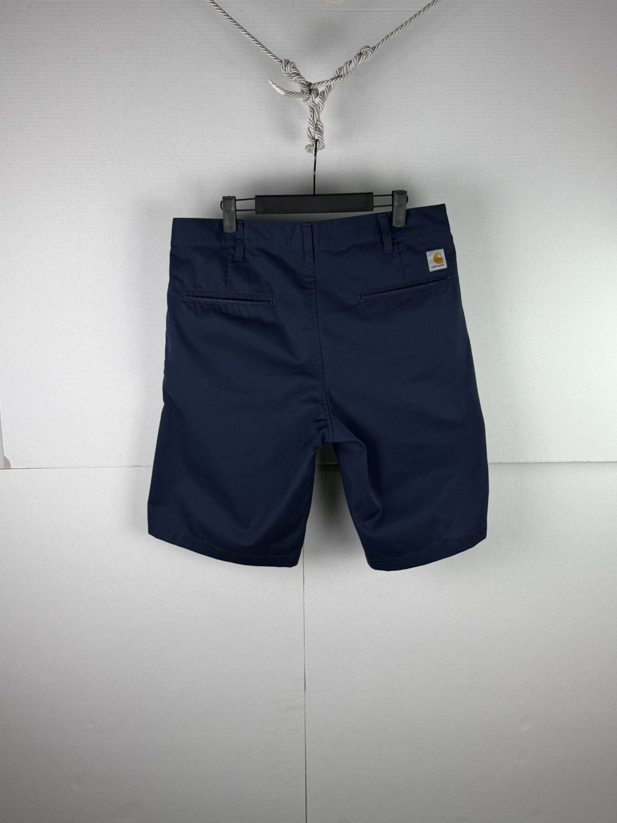 Carhartt × Carhartt Wip Carhartt WIP Presenter Shorts Navy Blue Street Classic Vibe Size US 33 - 4 Thumbnail