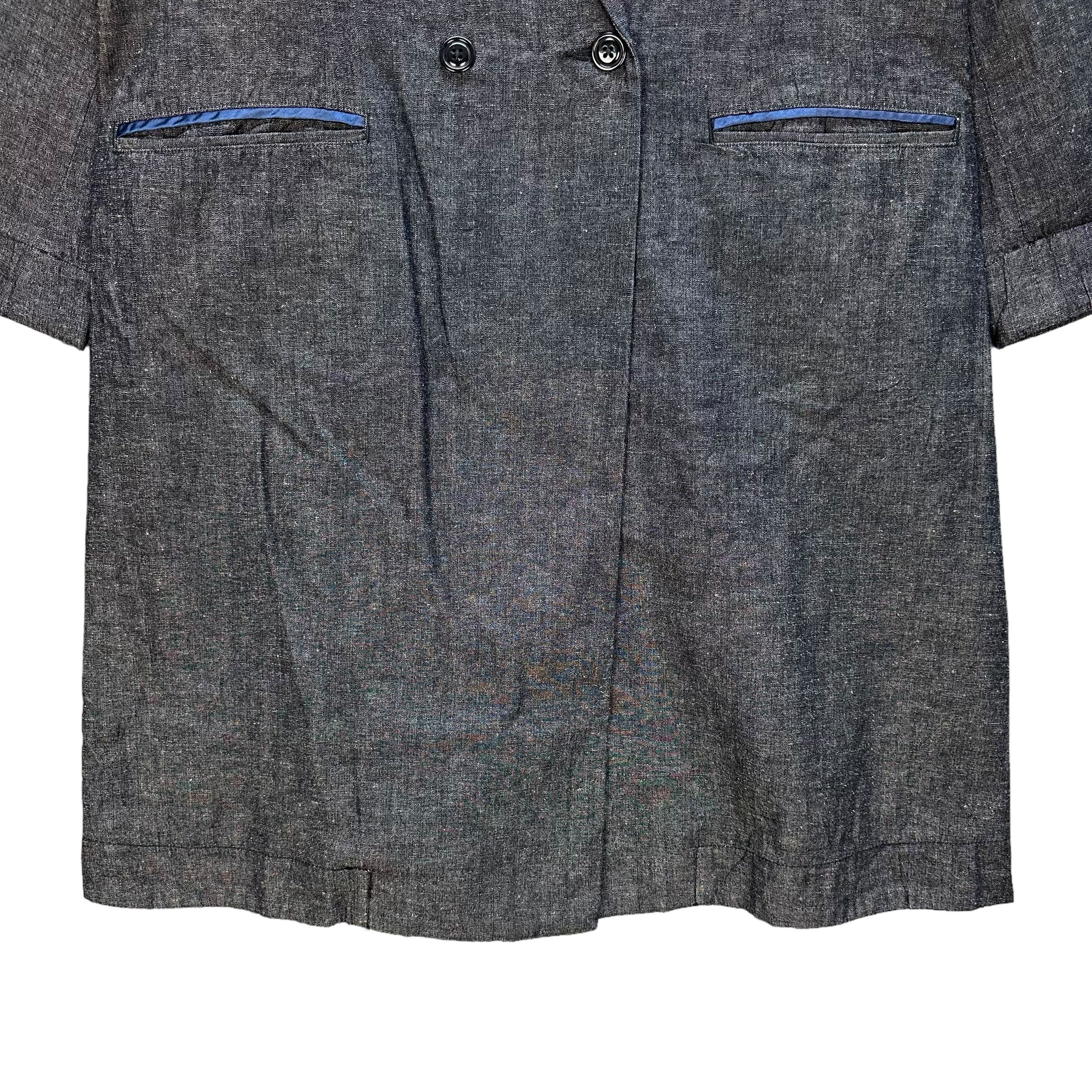 Japanese Brand +M Cotton Linen Overcoat #A20-0473 Size M / US 6-8 / IT 42-44 - 3 Thumbnail