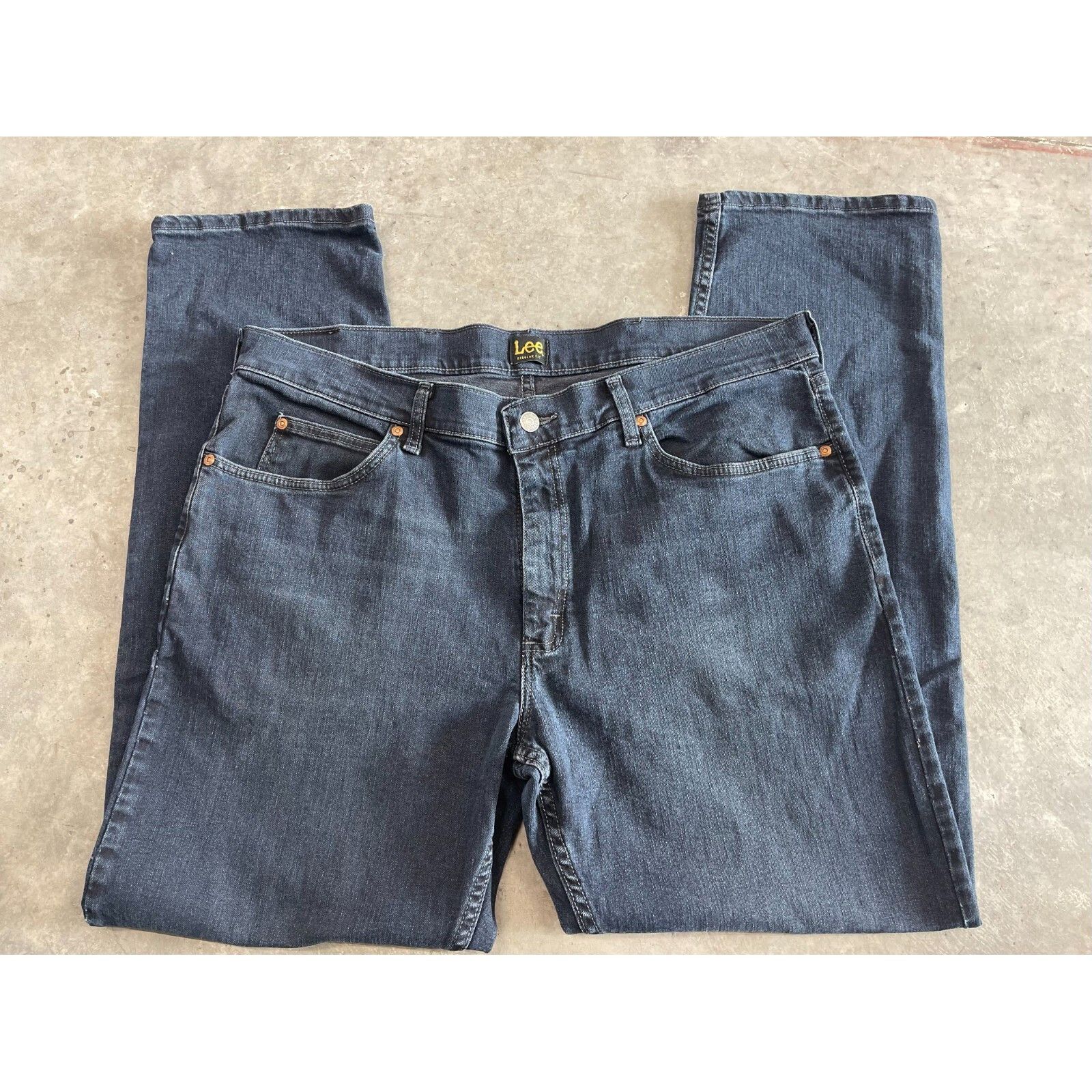 Lee VTG Y2K 90S LEE DENIM 38 X 32 STRAIGHT LEG SKATER BAGGY BLUE Size US 38 / EU 54 - 2 Thumbnail