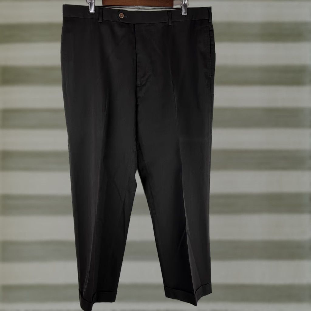 Brooks Brothers Brooks Brothers Madison 1818 Dress Pants Mens 38x29 Brown Wool Cuffed Flat Front Pockets Classic Straight Zip Front Trousers Size US 38 / EU 54 - 1 Thumbnail