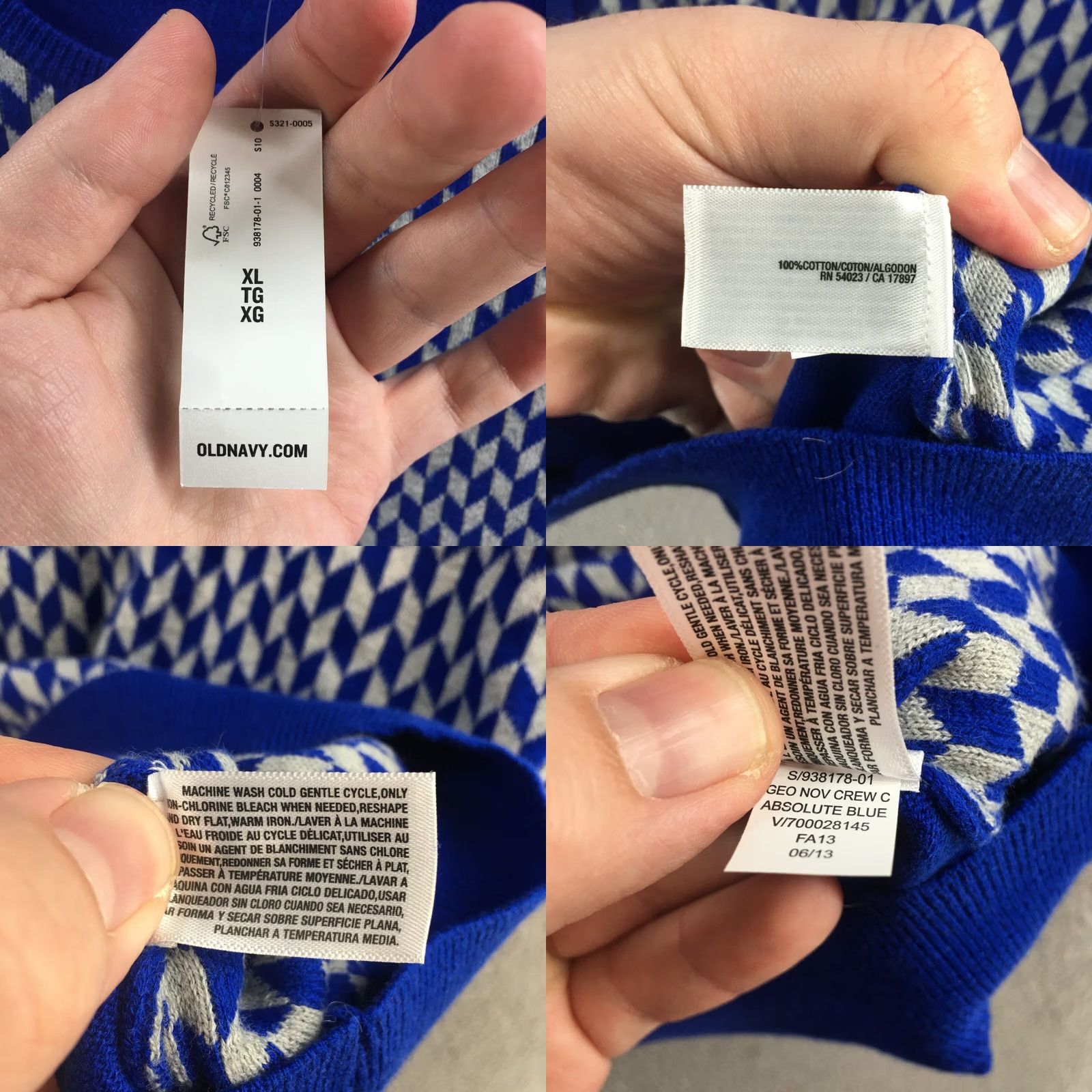 Old Navy Old Navy Sweater Womens XL Blue Crew Neck Longsleeve Knit Casual NEW Size XL / US 12-14 / IT 48-50 - 9 Thumbnail