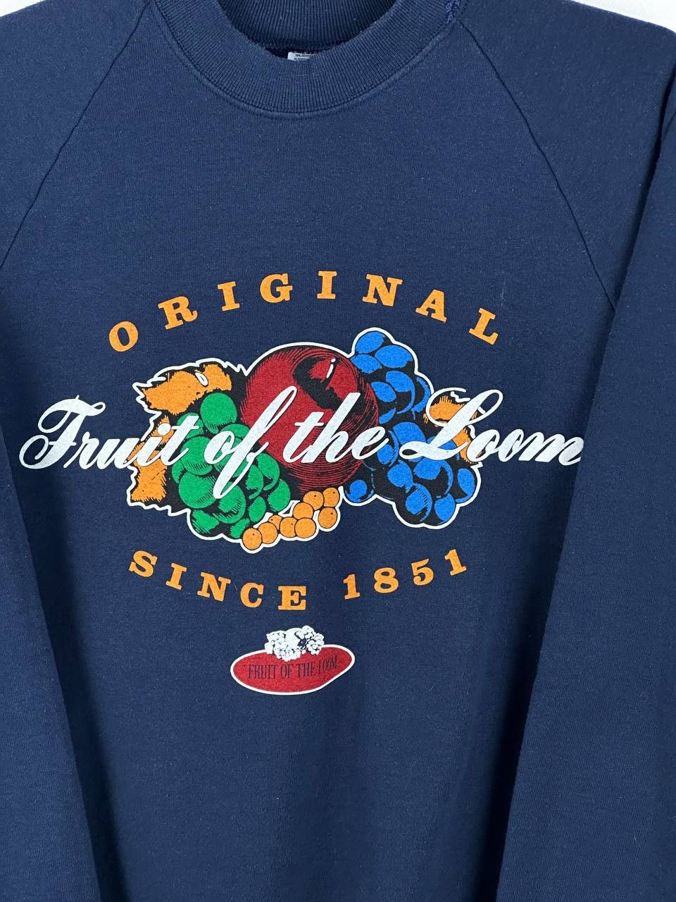 Fruit Of The Loom × Vintage 80S Vintage Basic Fruit Of The Loom Sweatshirt Big Logo Size US XL / EU 56 / 4 - 4 Thumbnail