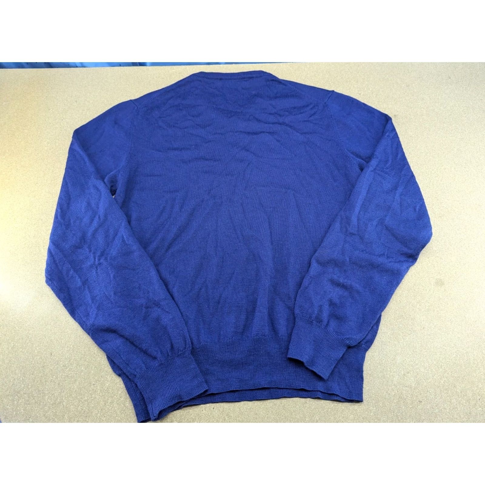 Vintage Versace Collection Mens Wool Sweater XL Blue V-Neck Knit Pullover Shirt Jumper? Size US XL / EU 56 / 4 - 2 Thumbnail