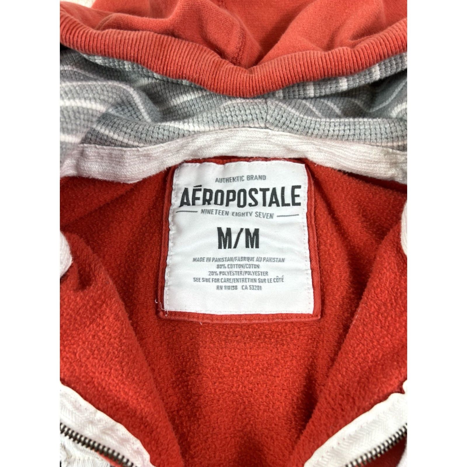 Aeropostale VINTAGE Aeropostale Hoodie Mens Medium Red Embroidered Zip Pullover Hooded Pockets Y2K Heritage 87 Outdoor Classic Size US M / EU 48-50 / 2 - 3 Thumbnail