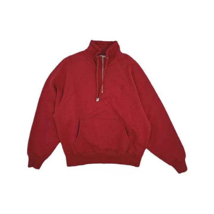 AMI AMIPARIS Red Heart Logo Half-Zip Hoodie -2507 Size US XXL / EU 58 / 5 - 2 Thumbnail