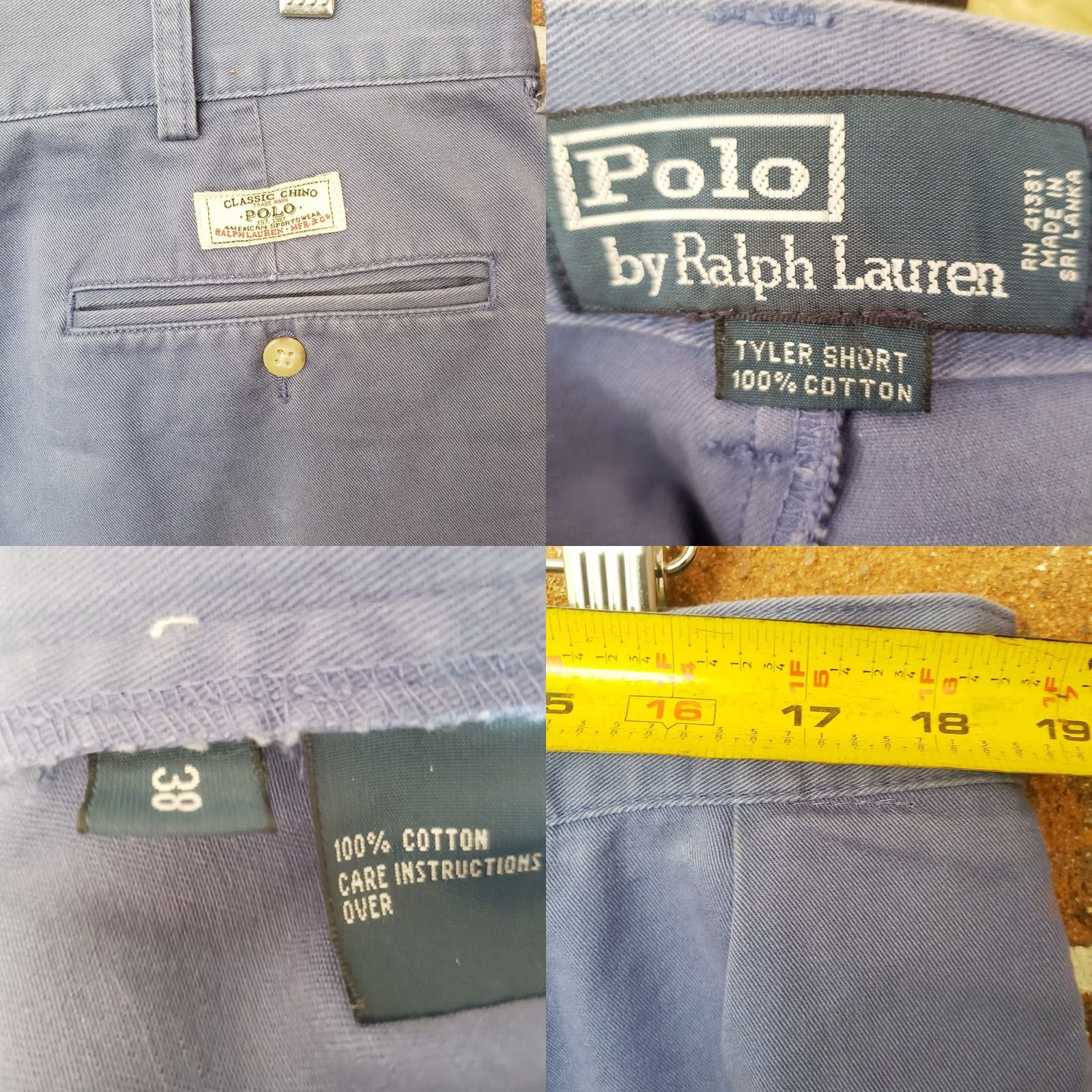 Ralph Lauren VINTAGE Ralph Lauren Shorts Mens 38 Polo Men Tyler 38x8 Navy Pleated Front Cotton Cool Wear Size US M / EU 48-50 / 2 - 8 Thumbnail