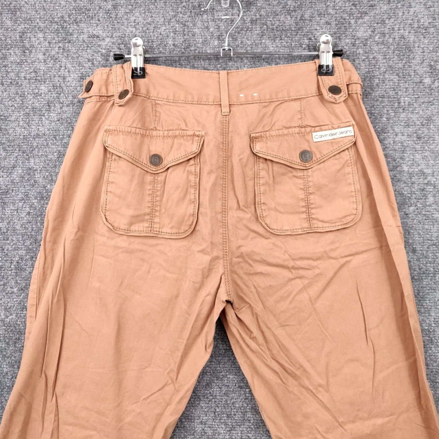 Calvin Klein Calvin Klein Pants Womens 4 Orange Chino Mid Rise Flat Front Cotton Canvas Size 27" / US 4 / IT 40 - 6 Thumbnail
