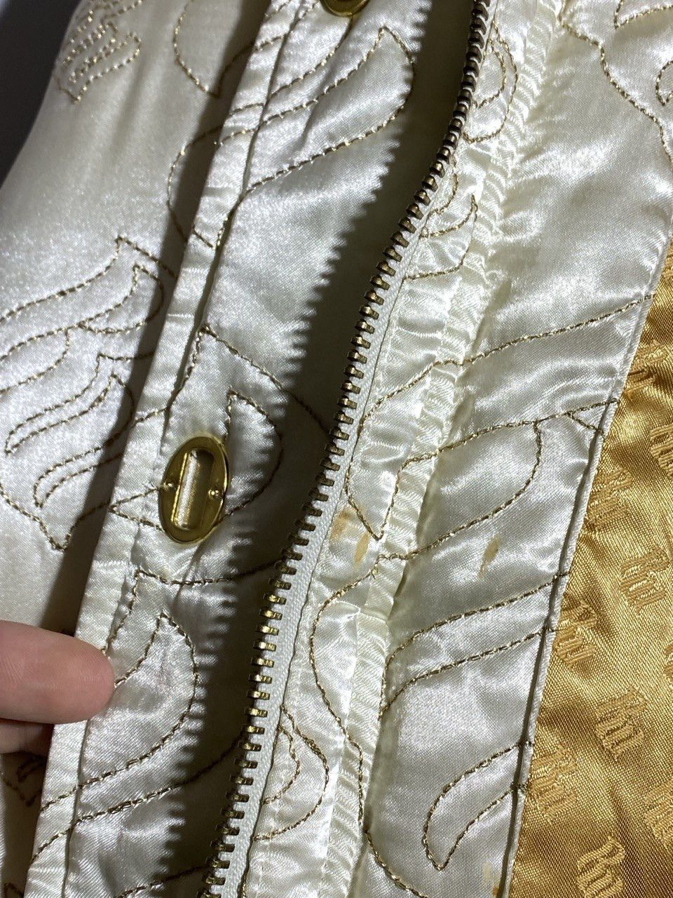 Rocawear Vintage Y2K Rocawear Jacket Embroidered Cream Down Faux Fur Size L / US 10 / IT 46 - 13 Thumbnail