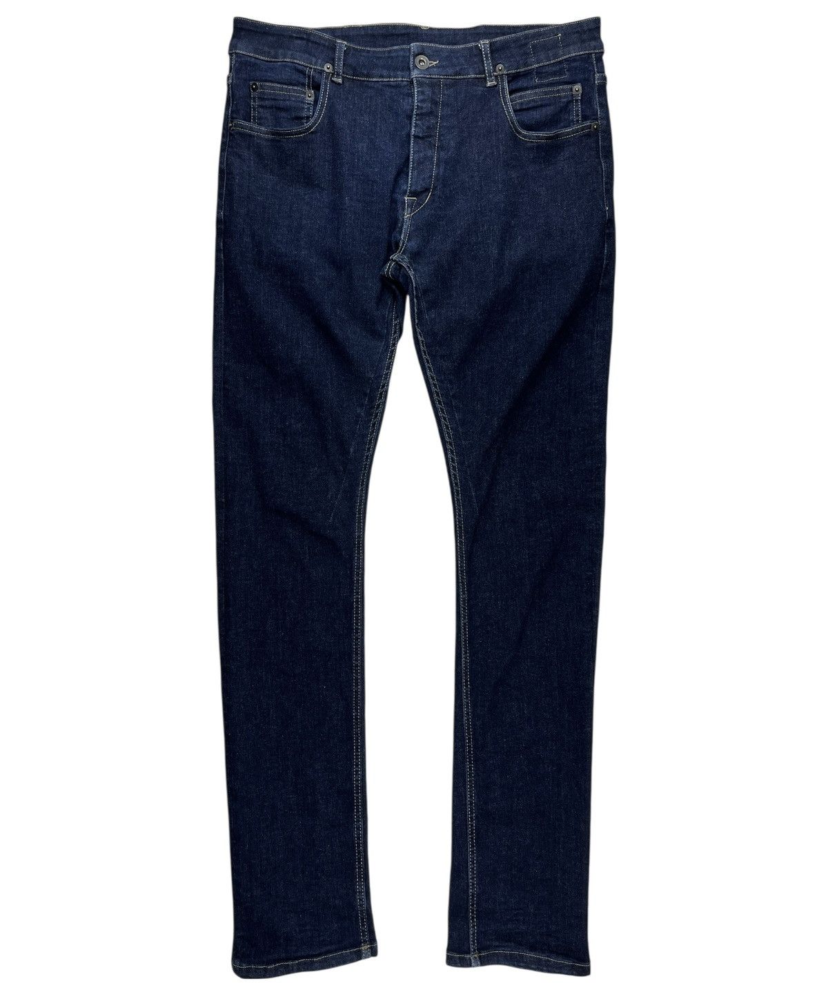 Rick Owens SS17 Rick Owens Unwashed Blue Stretch Detroit Denim Jeans Size US 34 / EU 50 - 1 Thumbnail