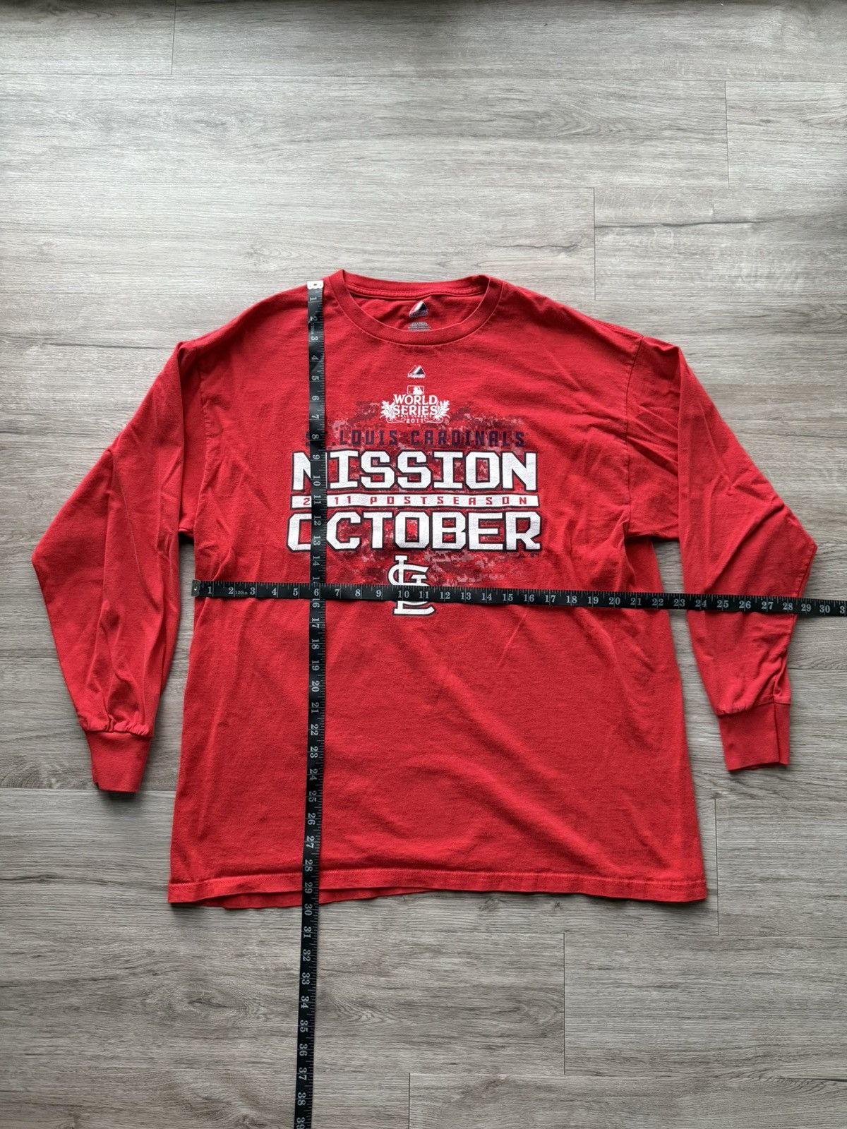 Vintage St Louis Cardinals World Series Long Sleeve T Shirt Tee Size US XL / EU 56 / 4 - 4 Thumbnail