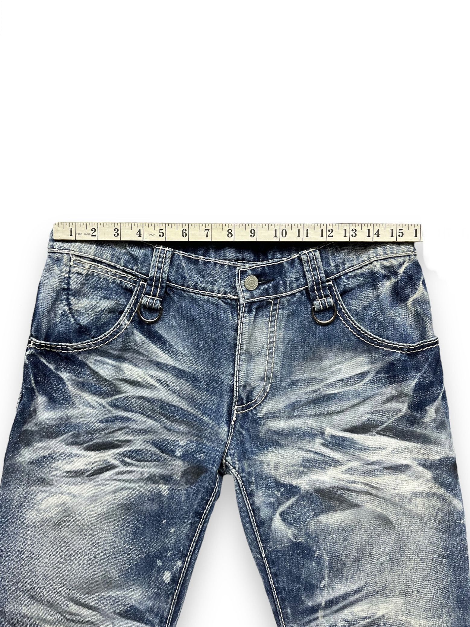 BUFFALO BOBS 🔥PUNK Curve Leg FLARE💥Mudsplash Clawmark Playboy Denim Size US 31 - 12 Thumbnail