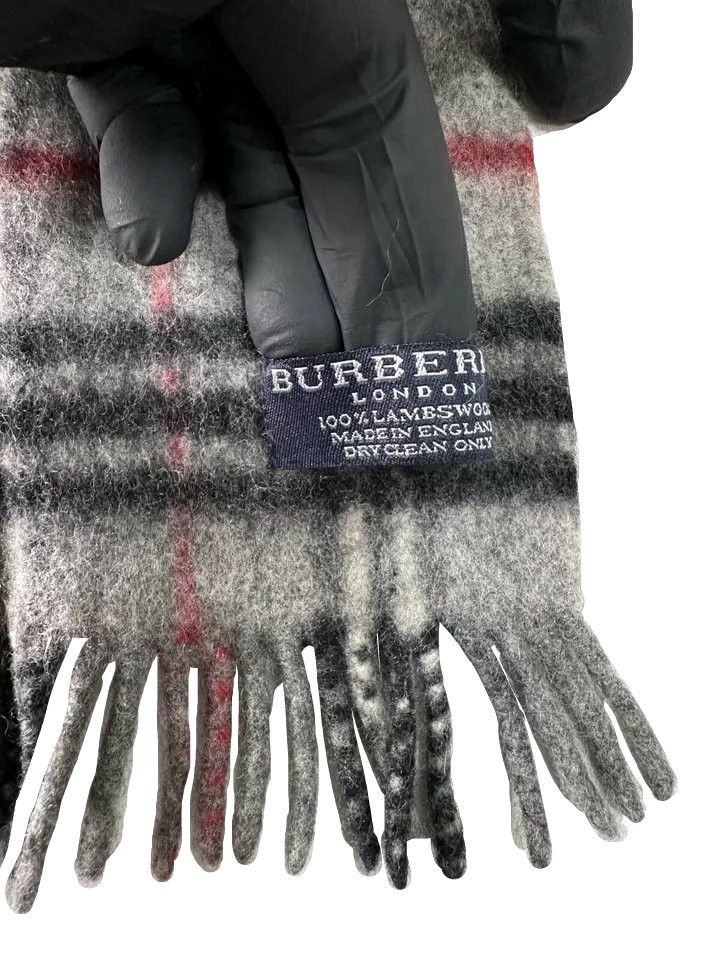 Burberry Burberry Classic Check Grey 100% Lambswool Unisex Scarf Size ONE SIZE - 5 Thumbnail