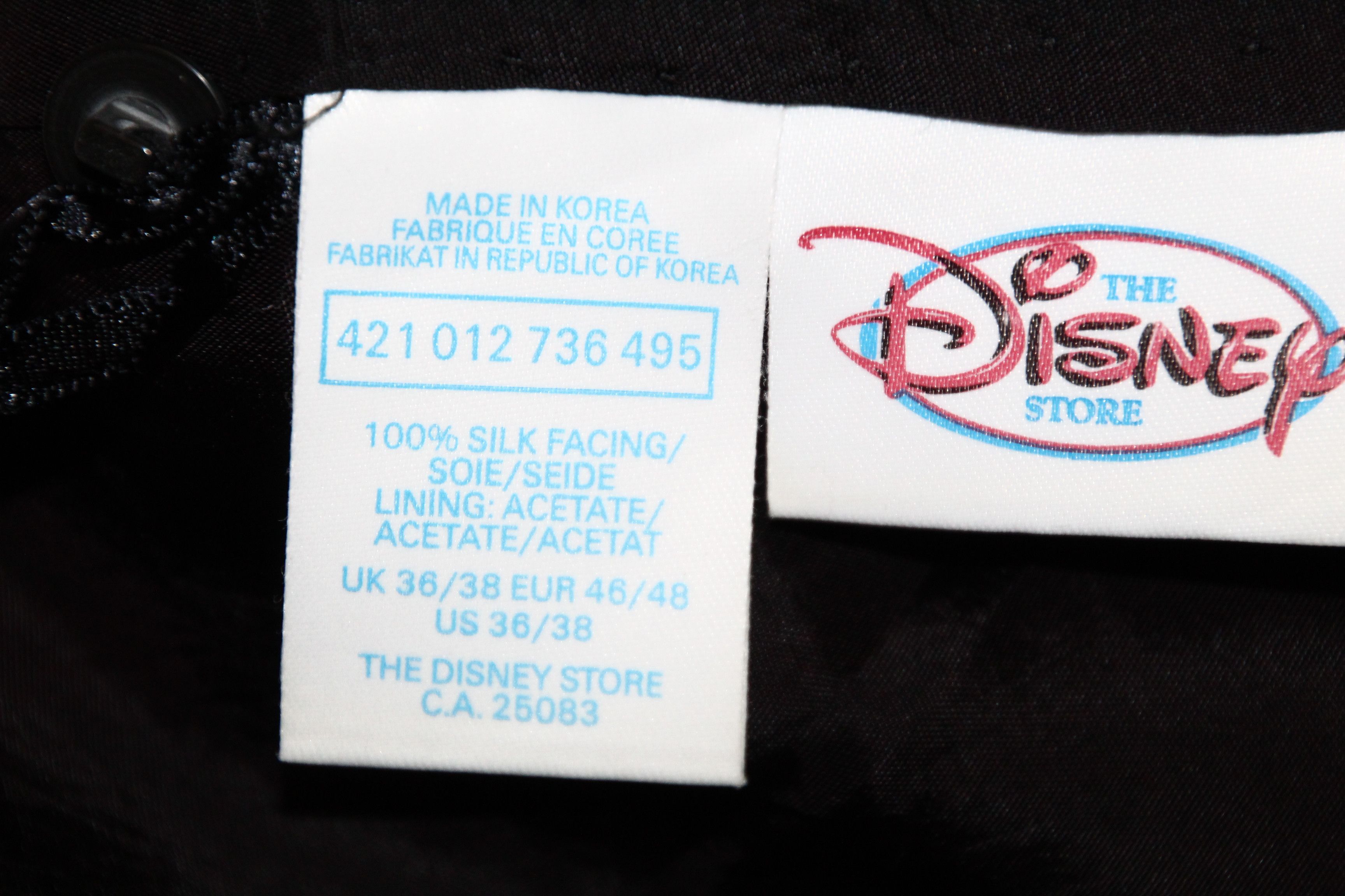 Disney Rare Vtg The Disney Store Retro Mickey Print Silk Waistcoat Size 38S - 7 Thumbnail