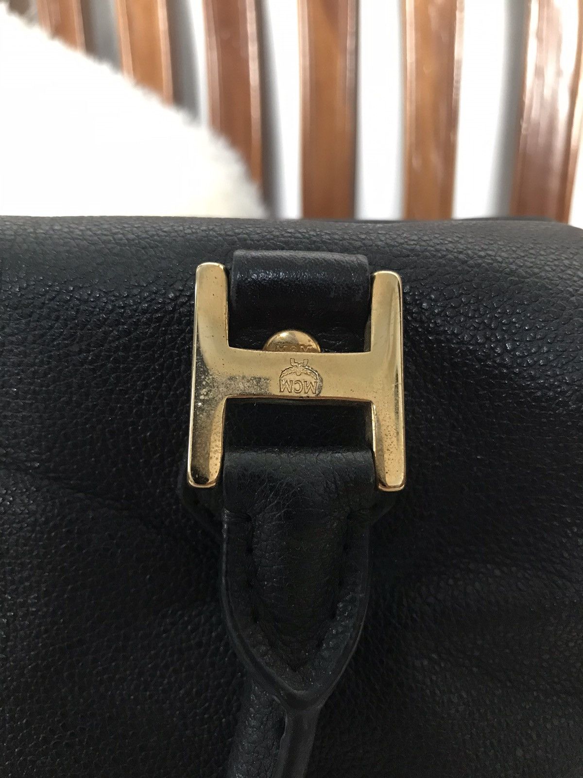 MCM MCM Small Leather Boston Bag Black Size ONE SIZE - 4 Thumbnail