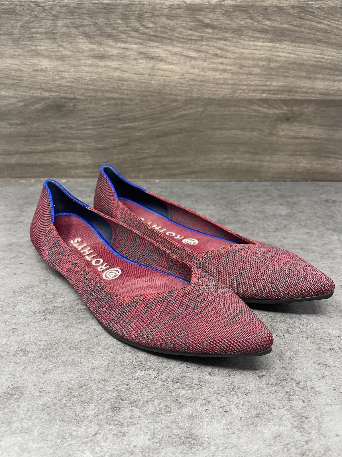 Rothy's Rothys The Point Flats Womens Size 9 Red Slip On Pointed Size US 9 / IT 39 - 4 Thumbnail