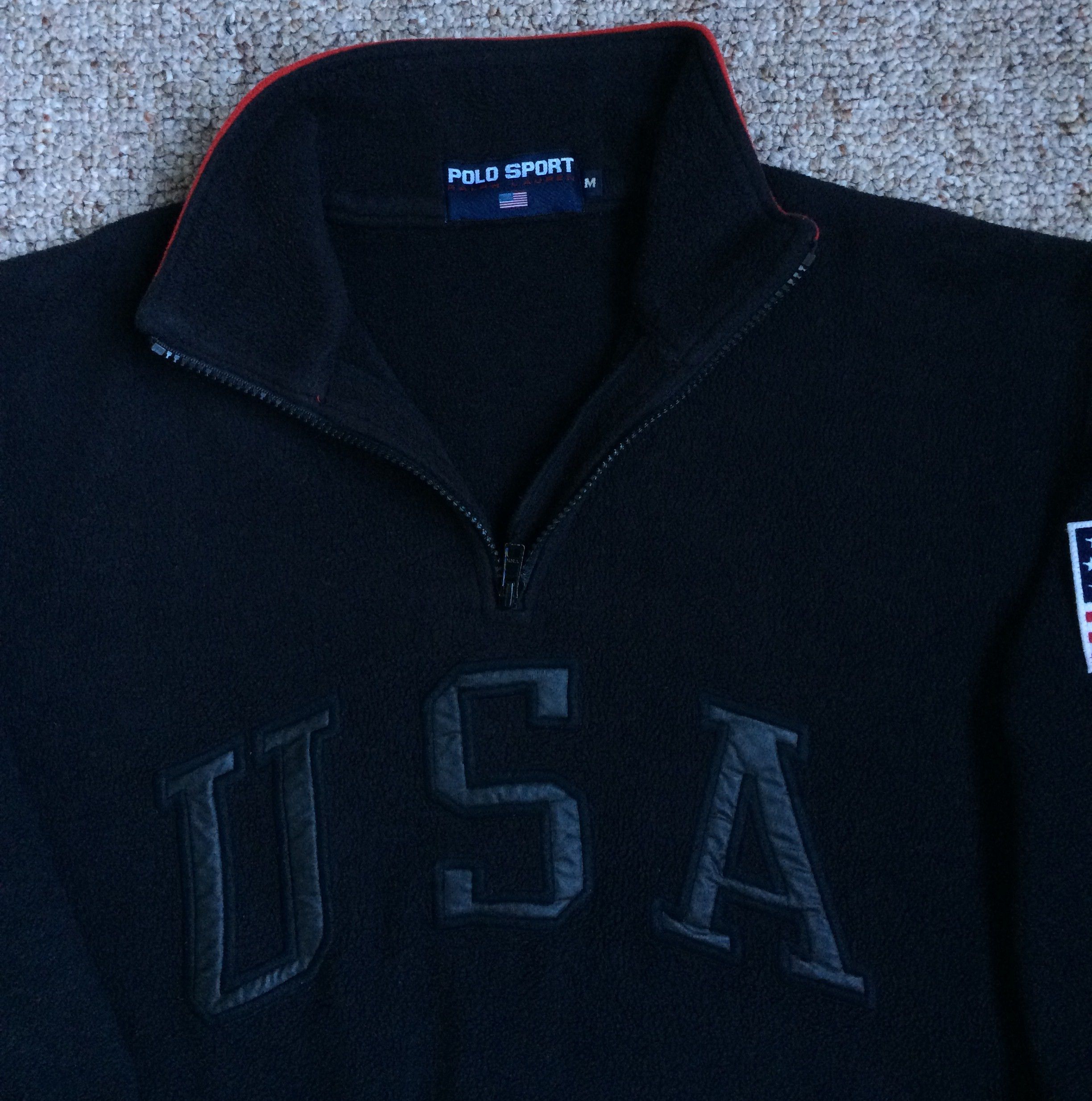 Polo Ralph Lauren Vintage 90s Polo Ralph Lauren USA Fleece Size US M / EU 48-50 / 2 - 2 Thumbnail