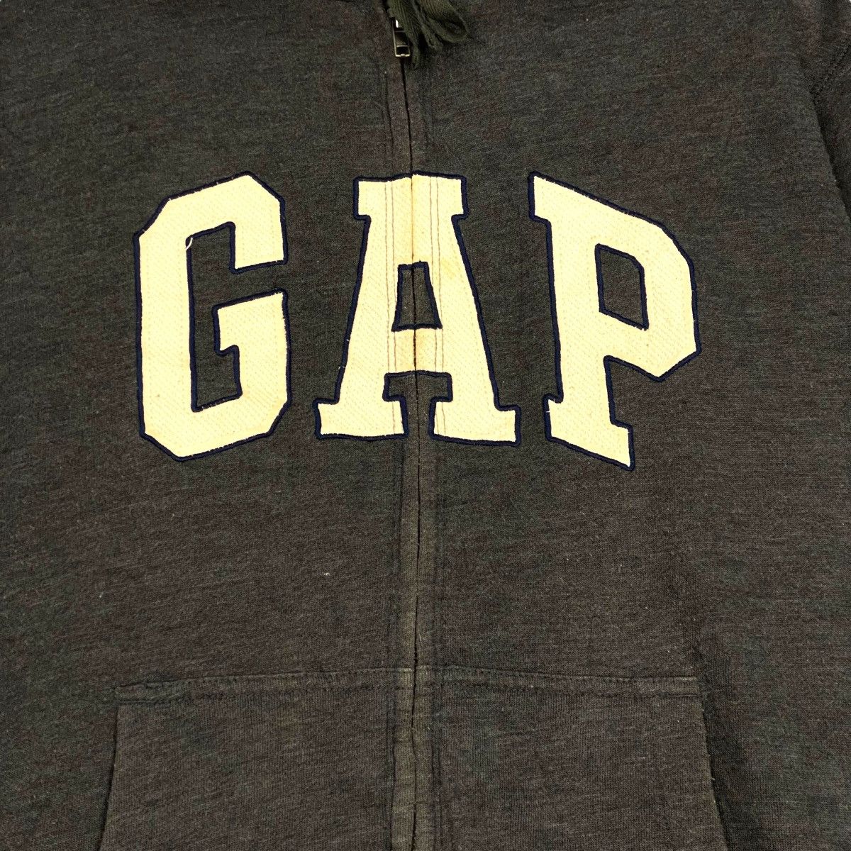 Gap × Vintage Vintage GAP Full Zip Hoodie Dark Gray Size L Size US L / EU 52-54 / 3 - 4 Thumbnail