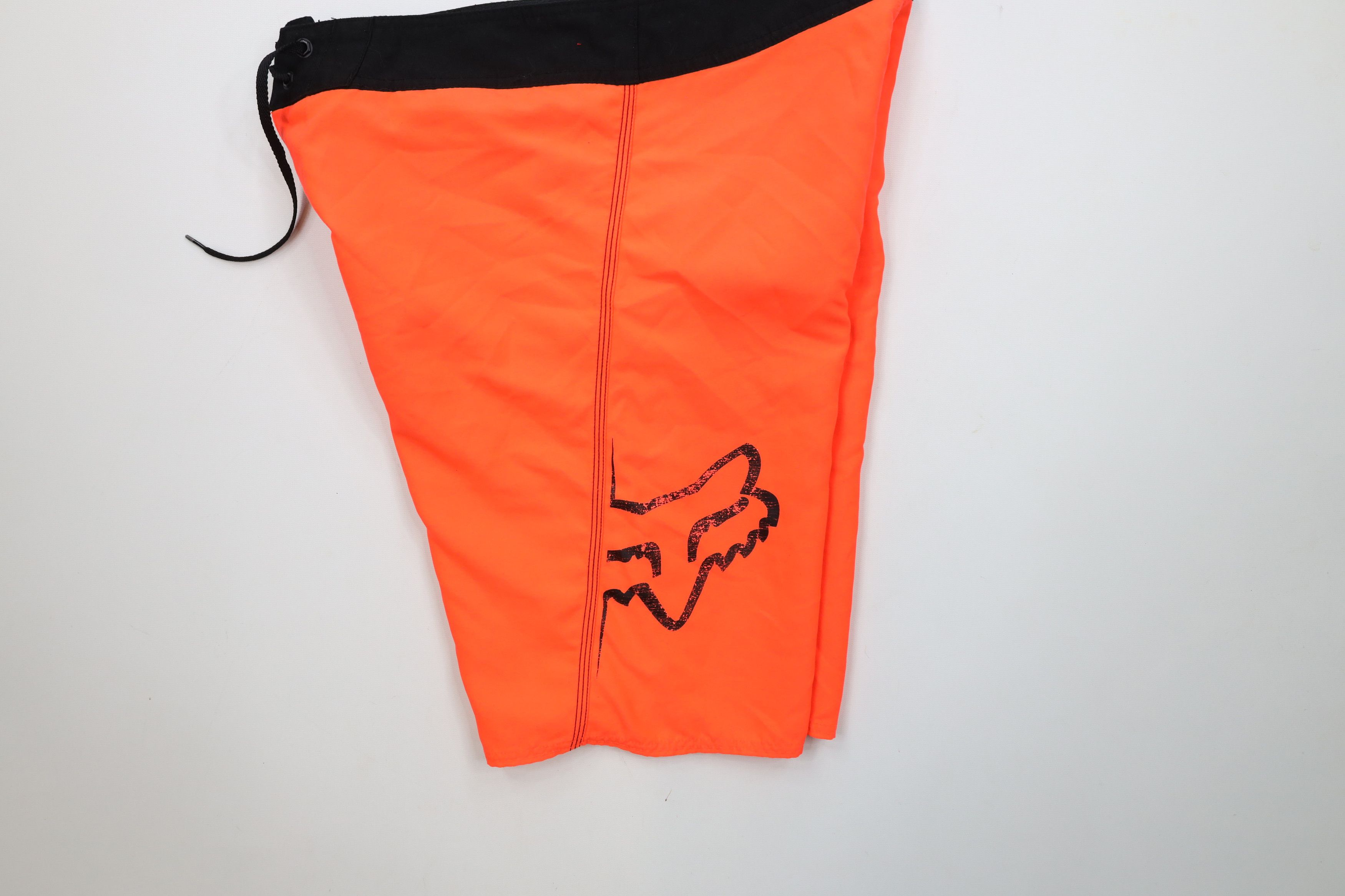 Fox Racing × Vintage Vintage Fox Racing Big Logo Board Shorts Trunks Blaze Orange Size US 30 / EU 46 - 9 Thumbnail