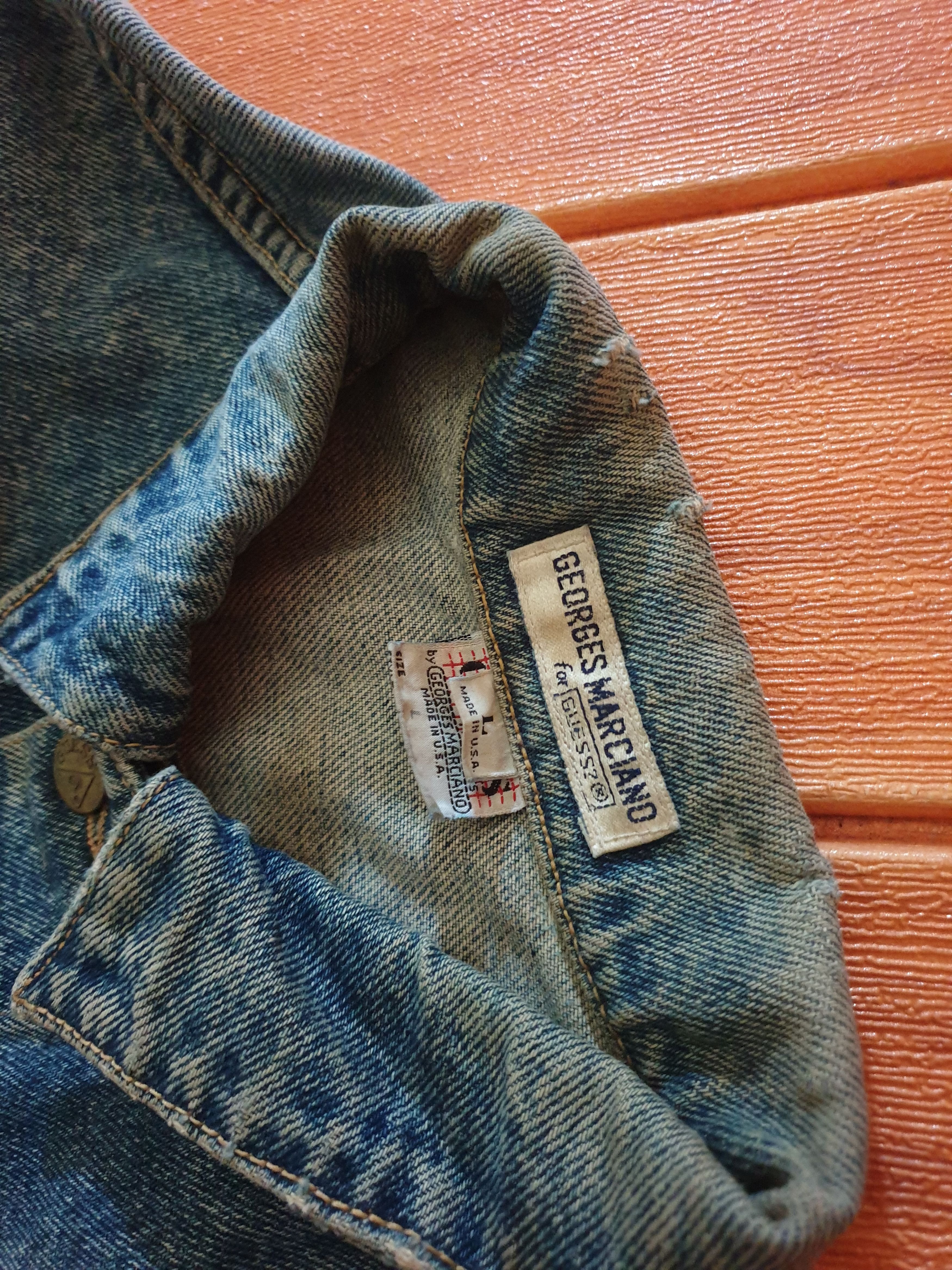 Guess 💥Vintage Guess Made in USA denim Jacket Size US L / EU 52-54 / 3 - 2 Thumbnail