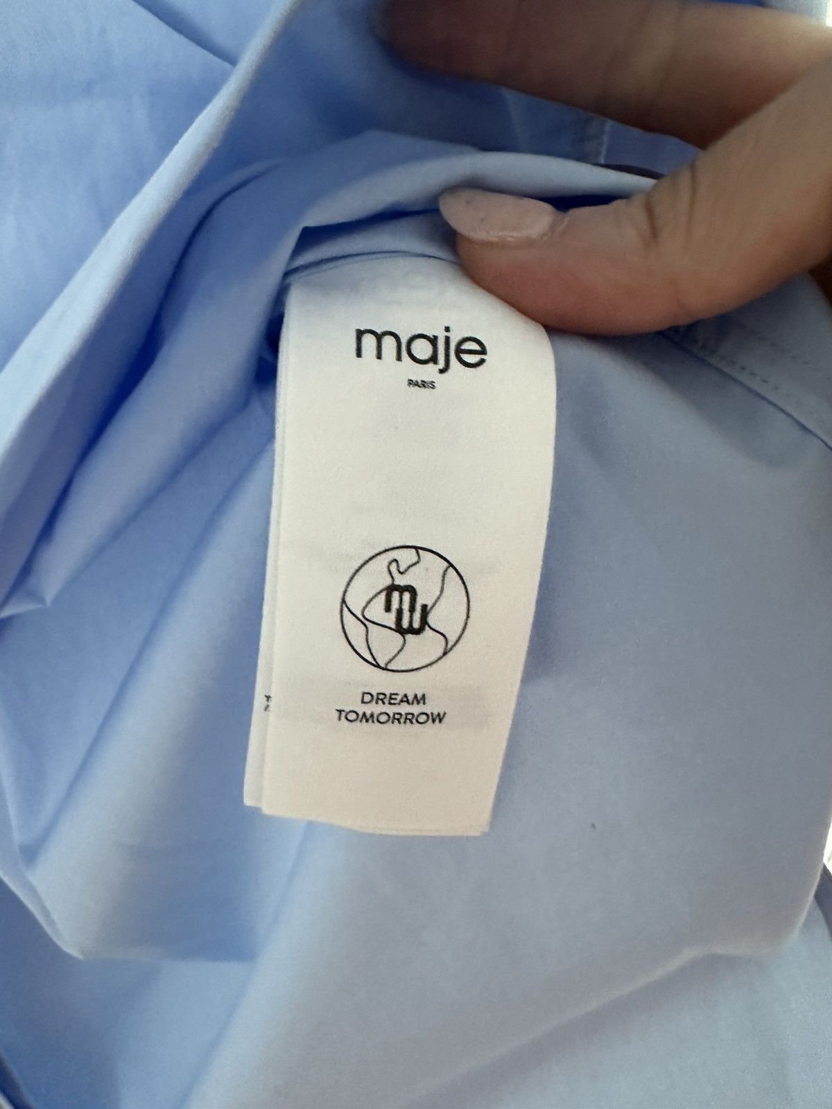 Maje Maje Blue Embellished Button-Up Shirt Size S / US 4 / IT 40 - 7 Thumbnail