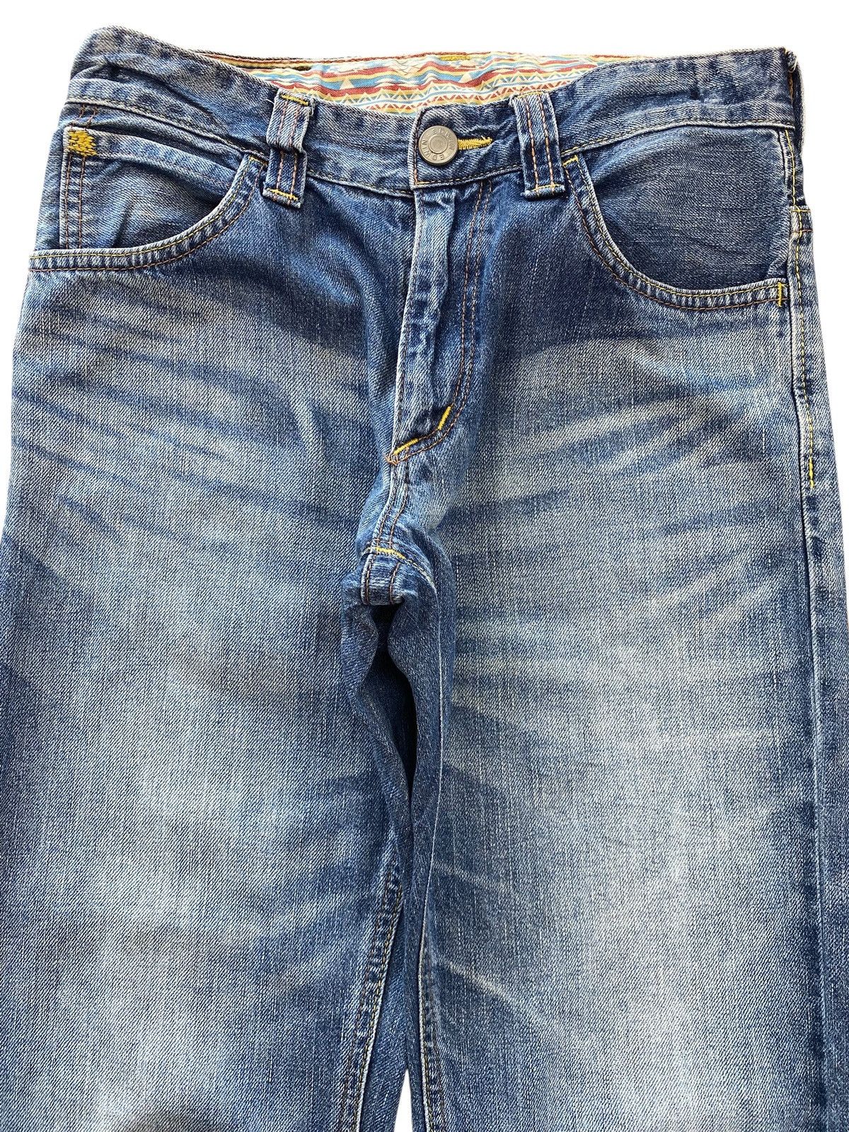 Edwin Edwin Vintage Blue Wash Ripped Style Straight Leg Jeans Size US 29 - 2 Thumbnail