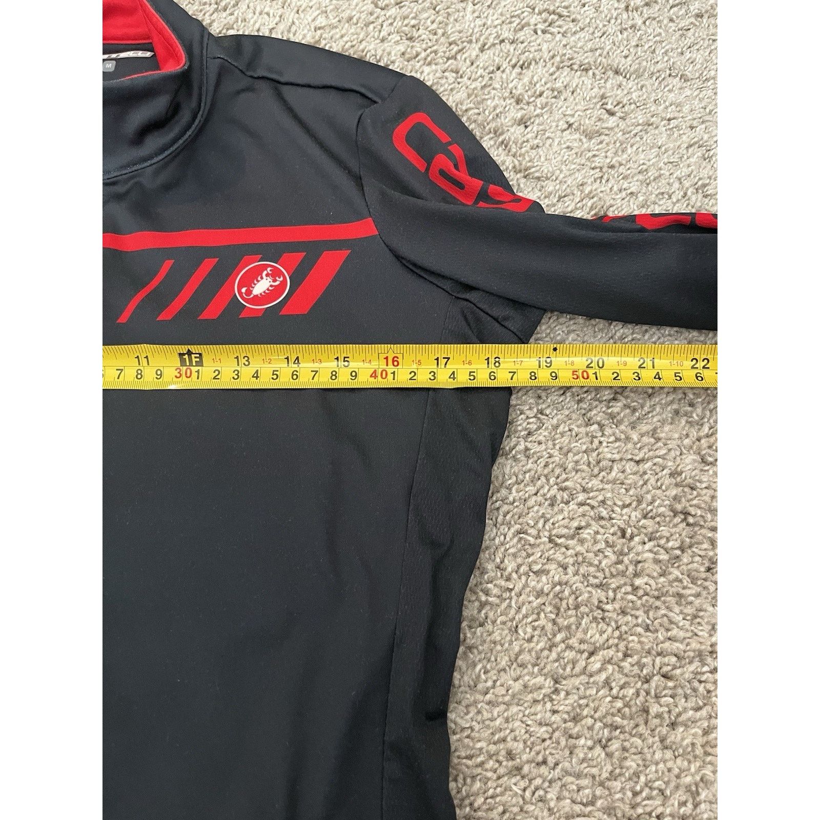 Other Castelli Long Sleeve Cycling Jersey Medium Black Red Zip Size US M / EU 48-50 / 2 - 10 Thumbnail